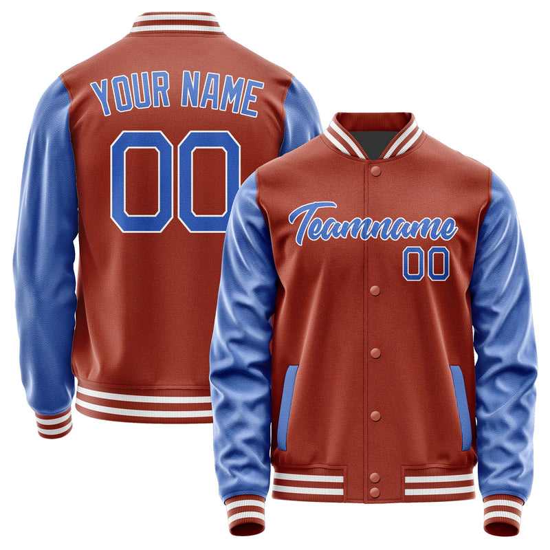 Custom Coral Red Sky Blue Jacket JA1616091618B21809