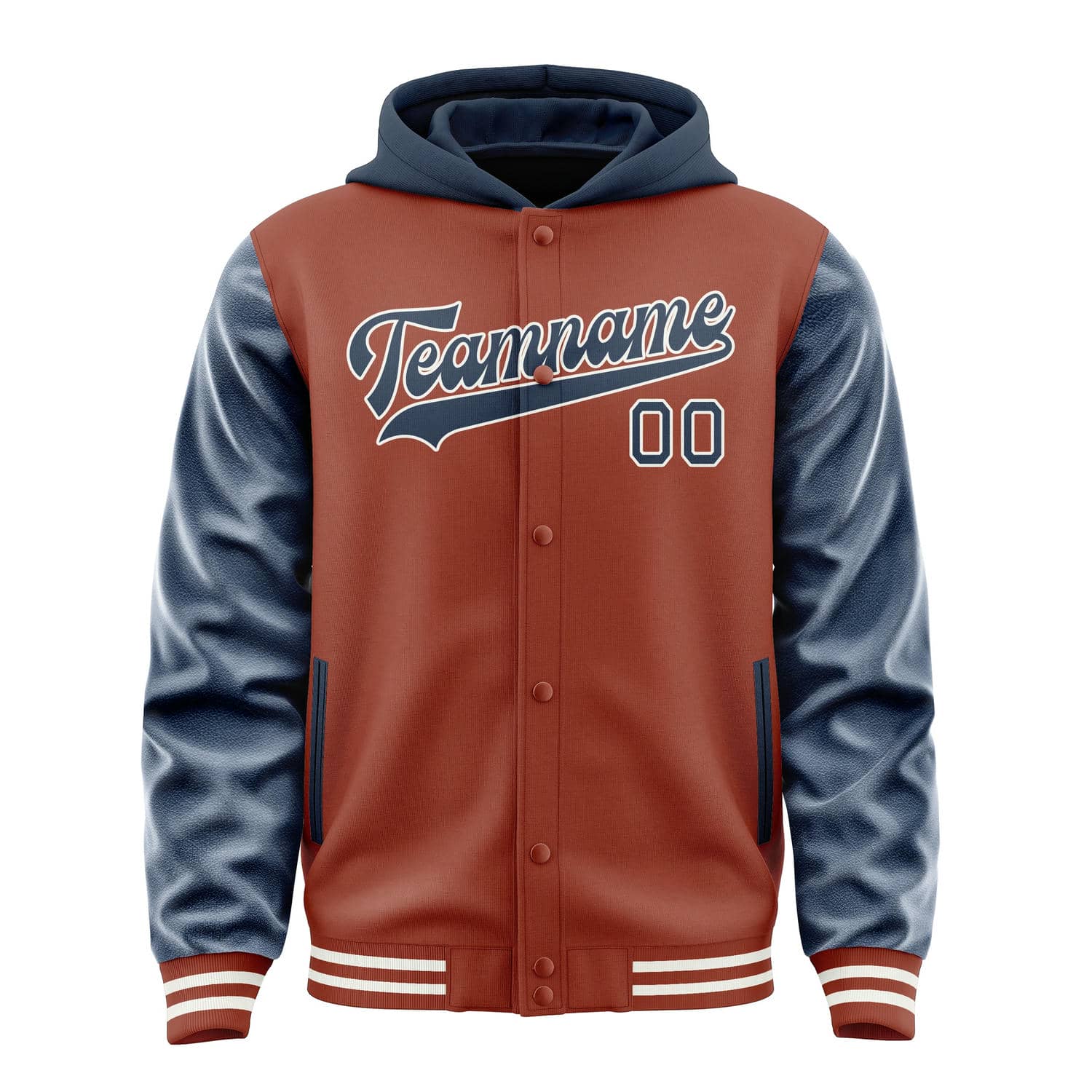 Custom Coral Red Blue Jacket