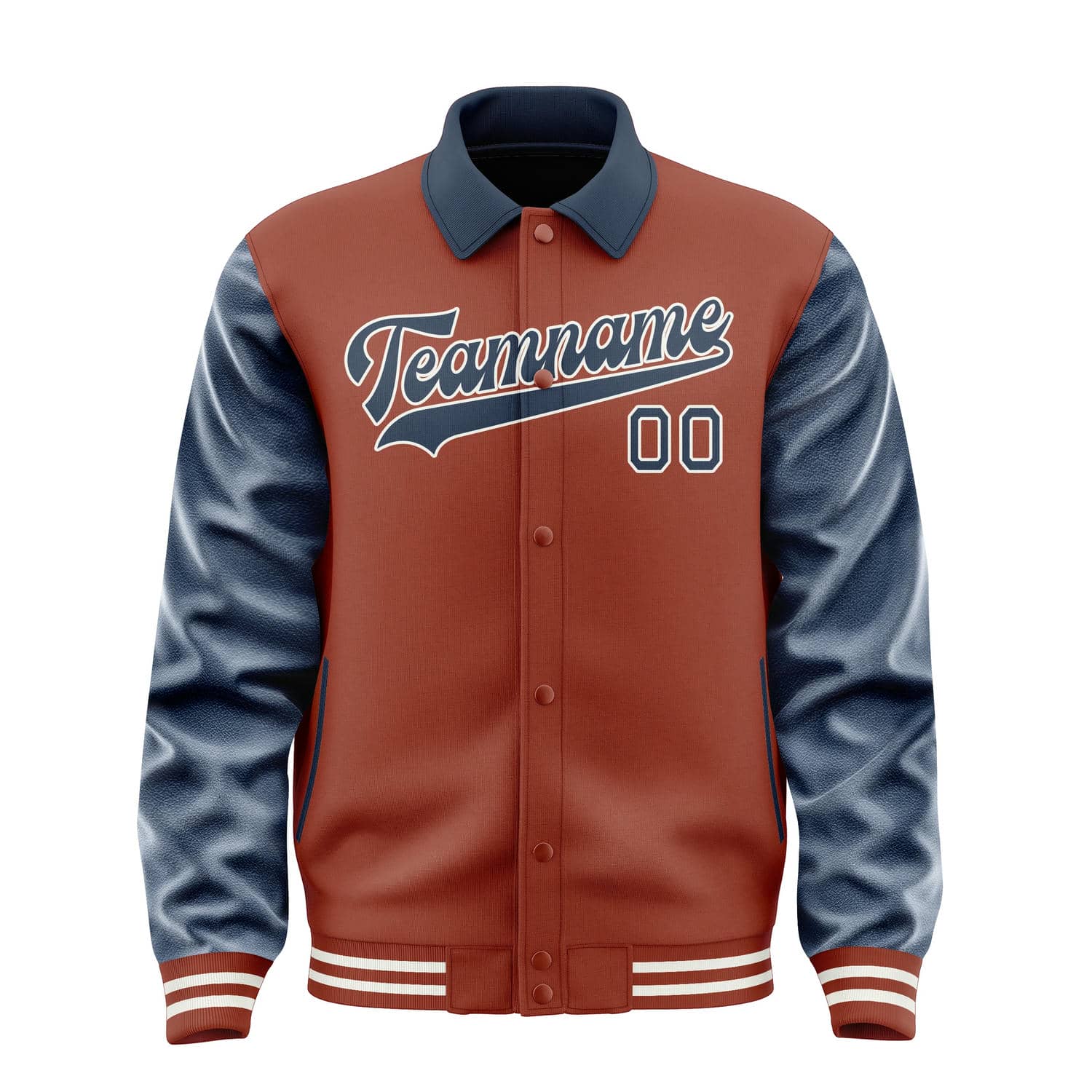 Custom Coral Red Blue Jacket