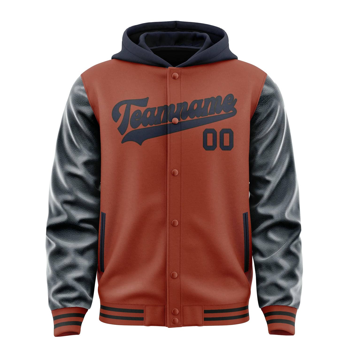 Custom Coral Red Navy Jacket