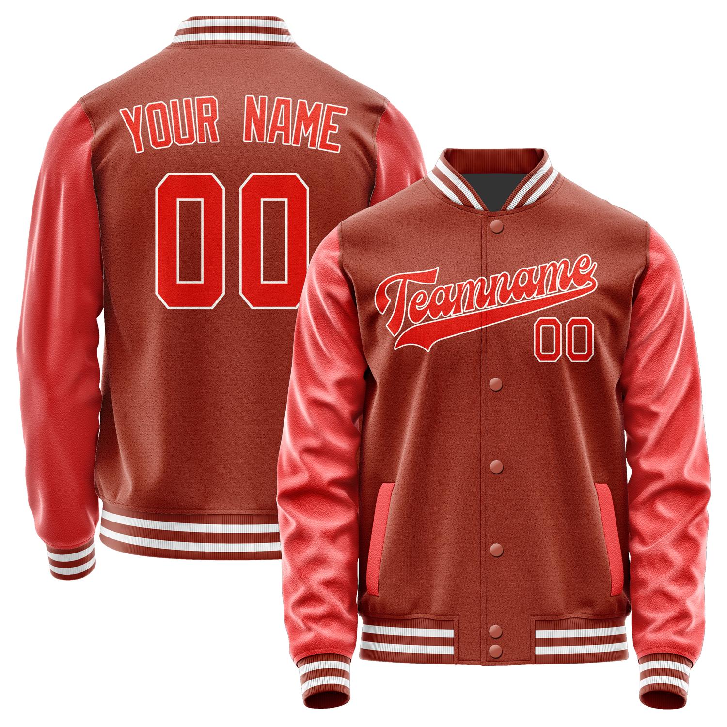 Custom Coral Red Orange Red Jacket JA1616121618B31812