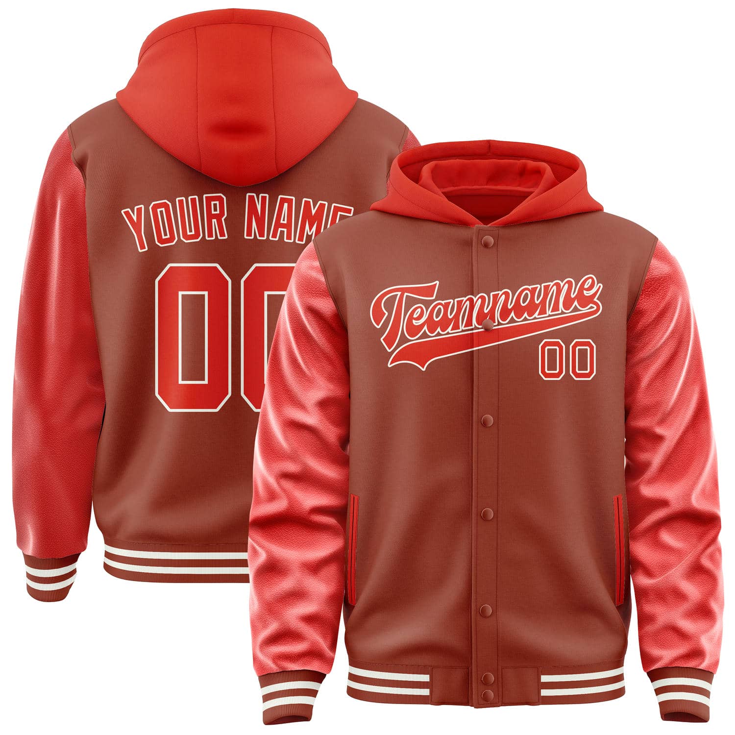 Custom Coral Red Orange Red Jacket