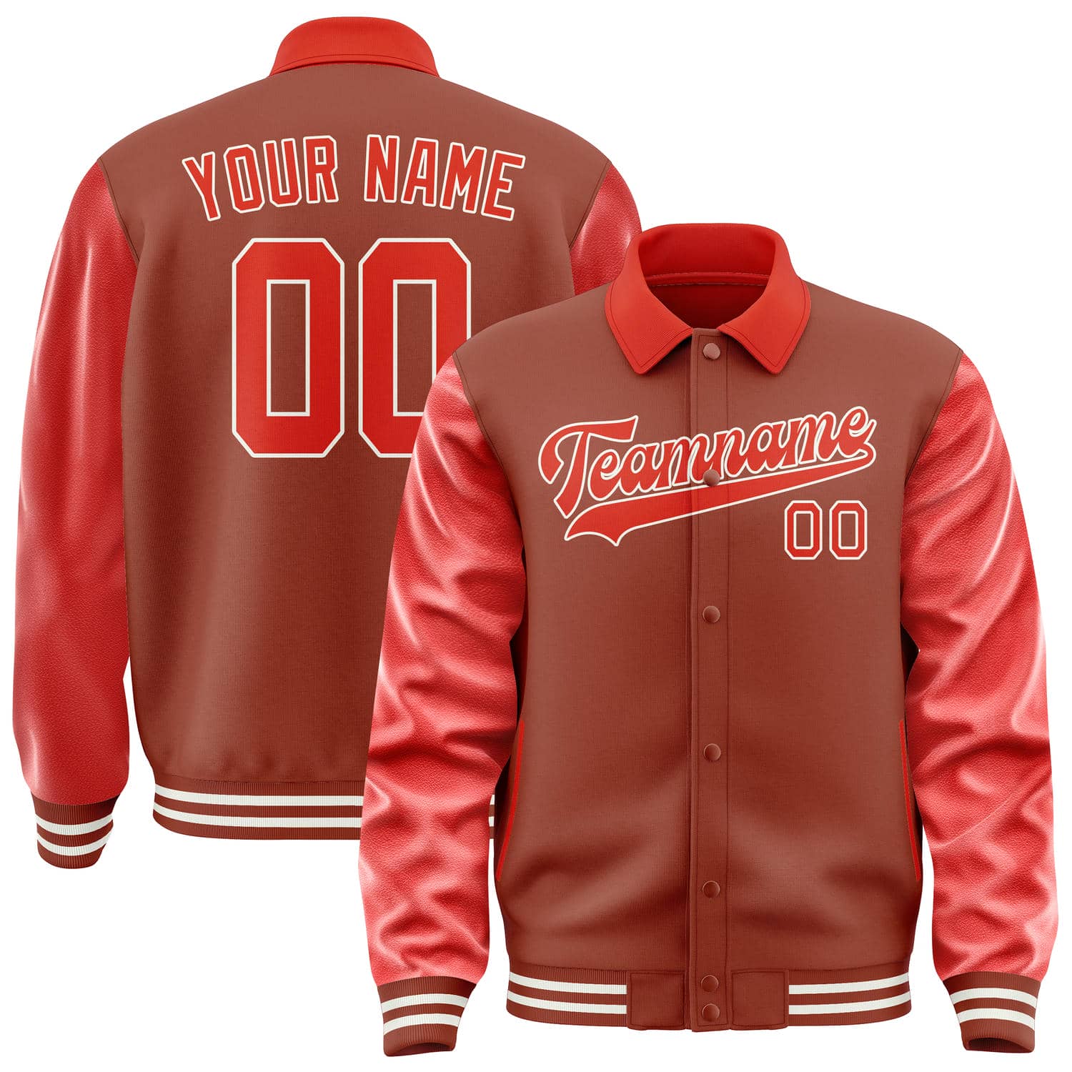 Custom Coral Red Orange Red Jacket