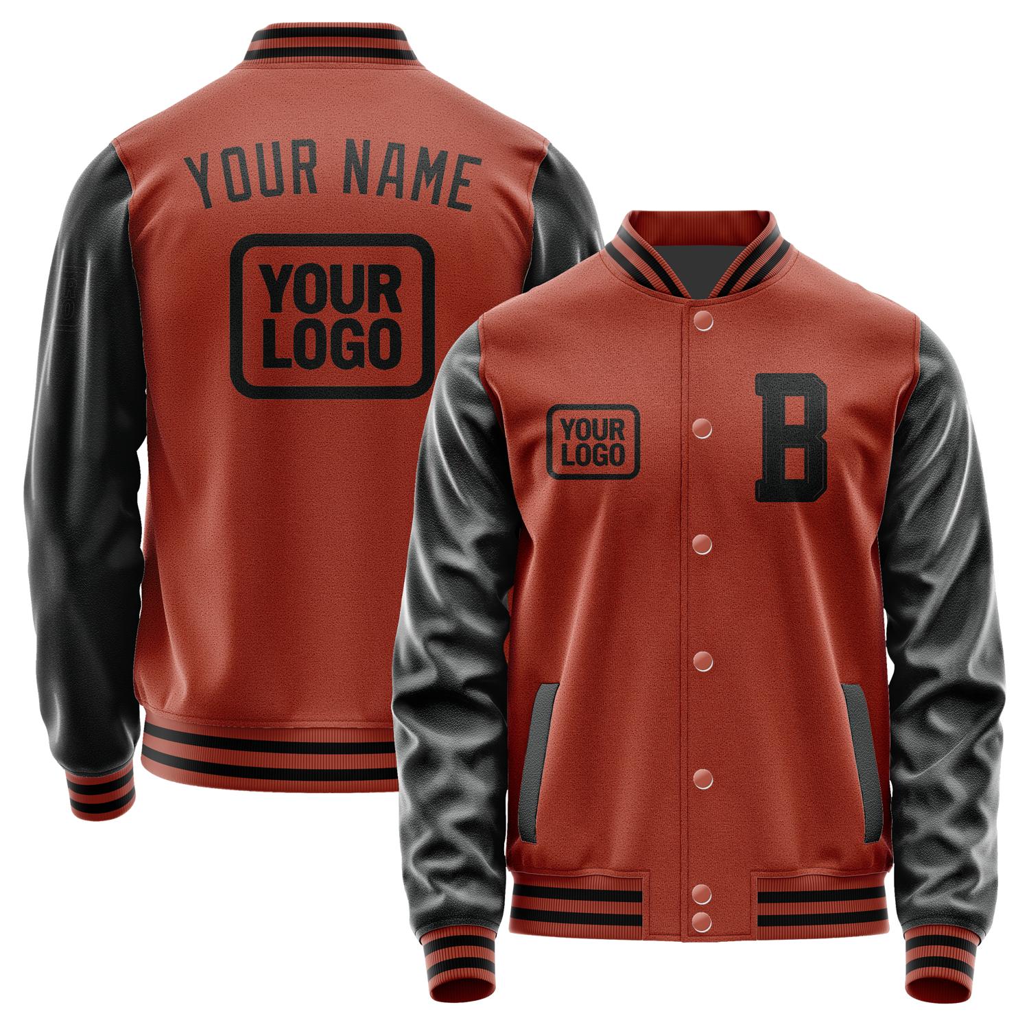 Custom Coral Red Black Jacket JA161617161717171717