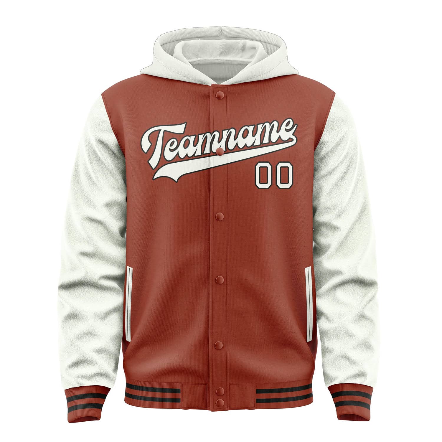 Custom Coral Red White Jacket