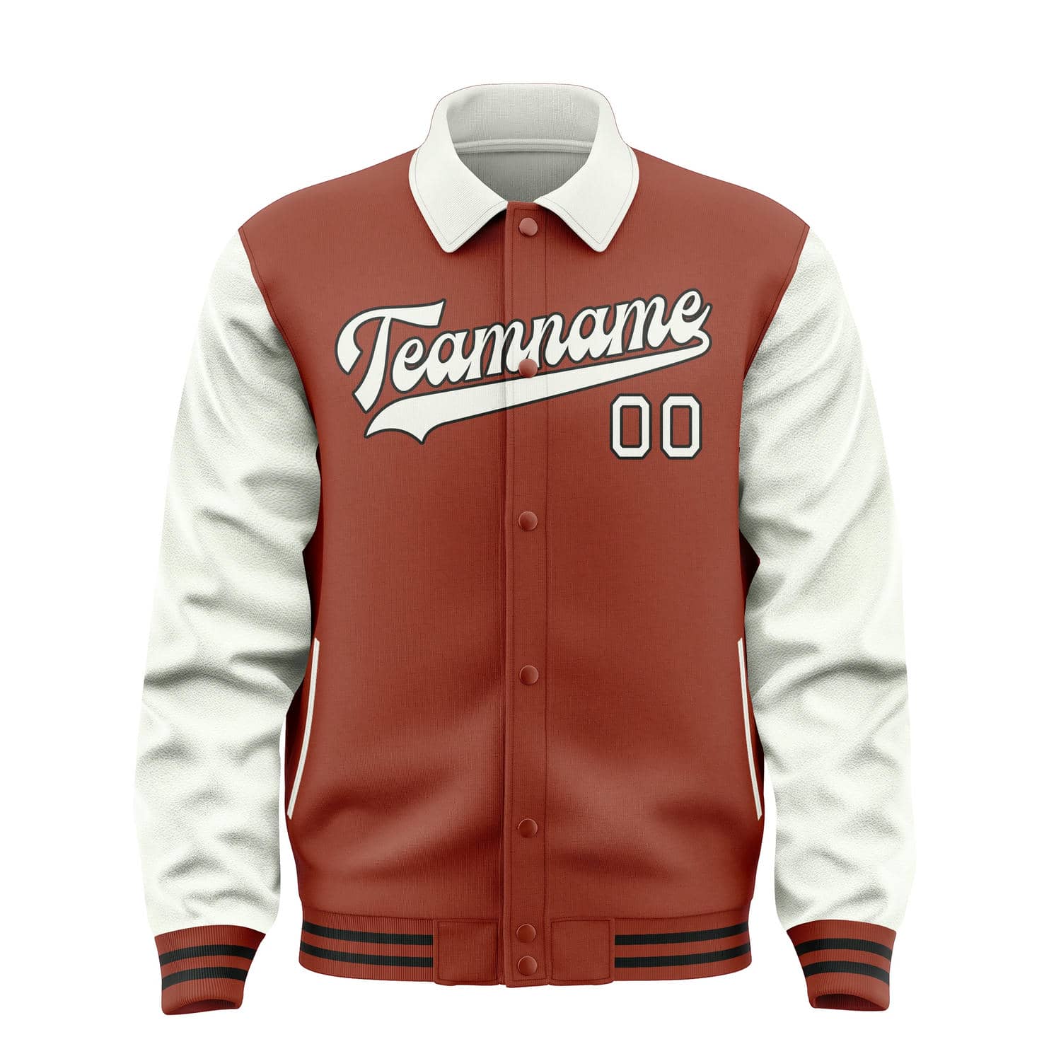Custom Coral Red White Jacket