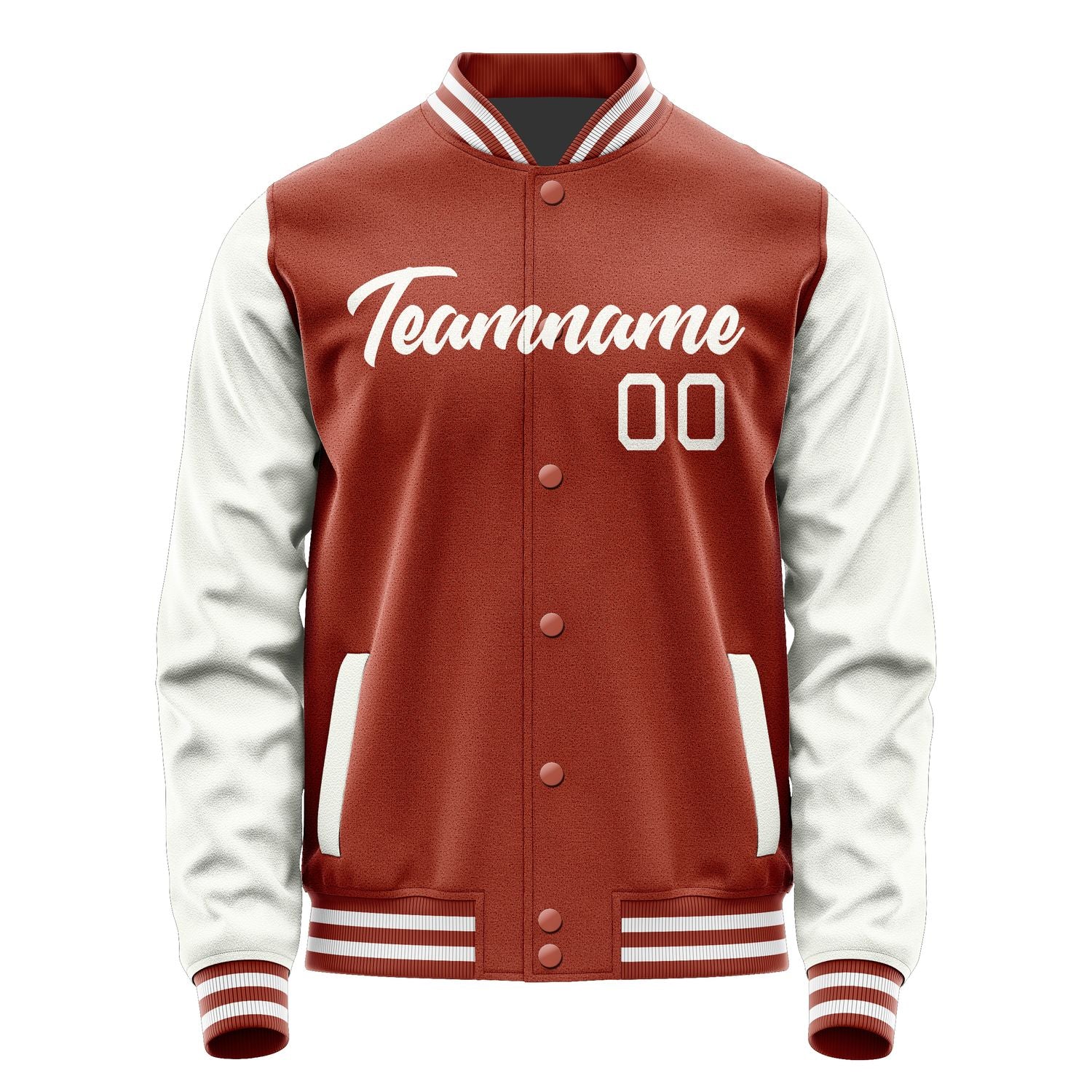 Custom Coral Red White Jacket JA1616181618B21818