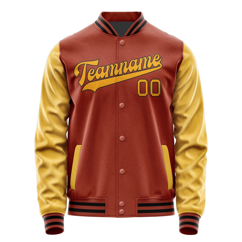Custom Coral Red Yellow Jacket JA1616191617B31719