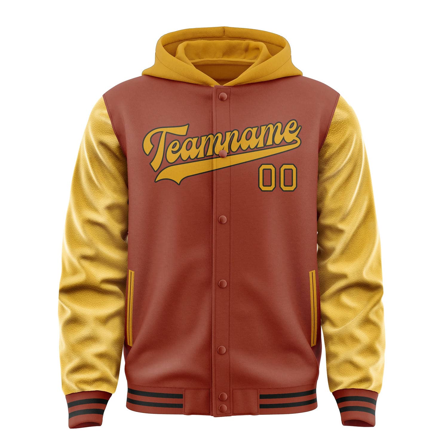 Custom Coral Red Yellow Jacket