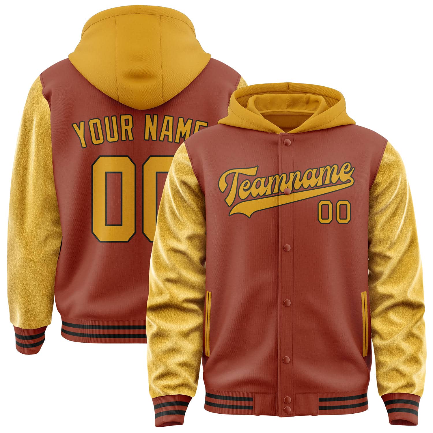 Custom Coral Red Yellow Jacket