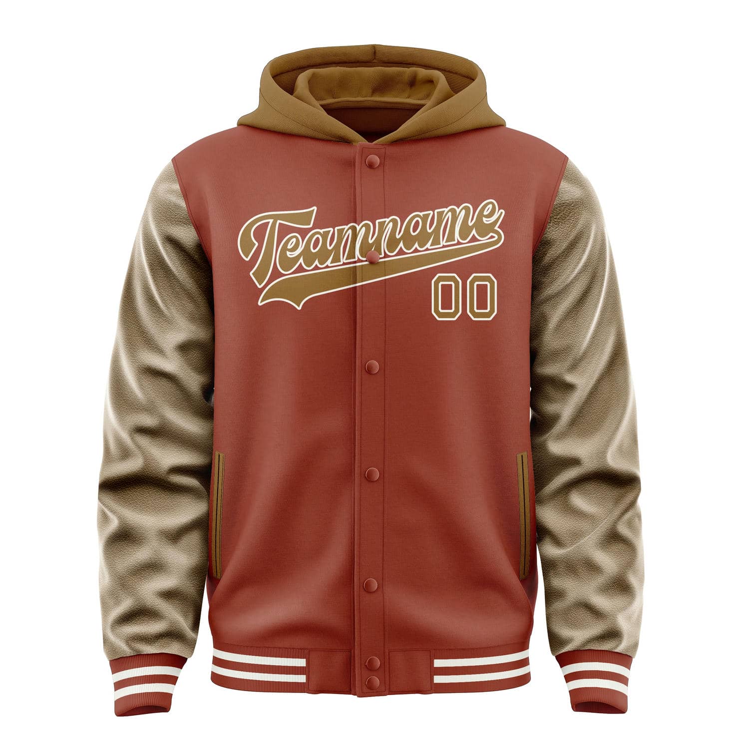 Custom Coral Red Khaki Jacket