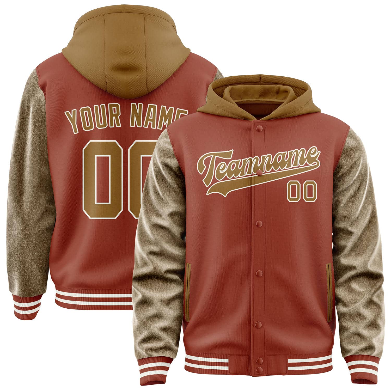 Custom Coral Red Khaki Jacket