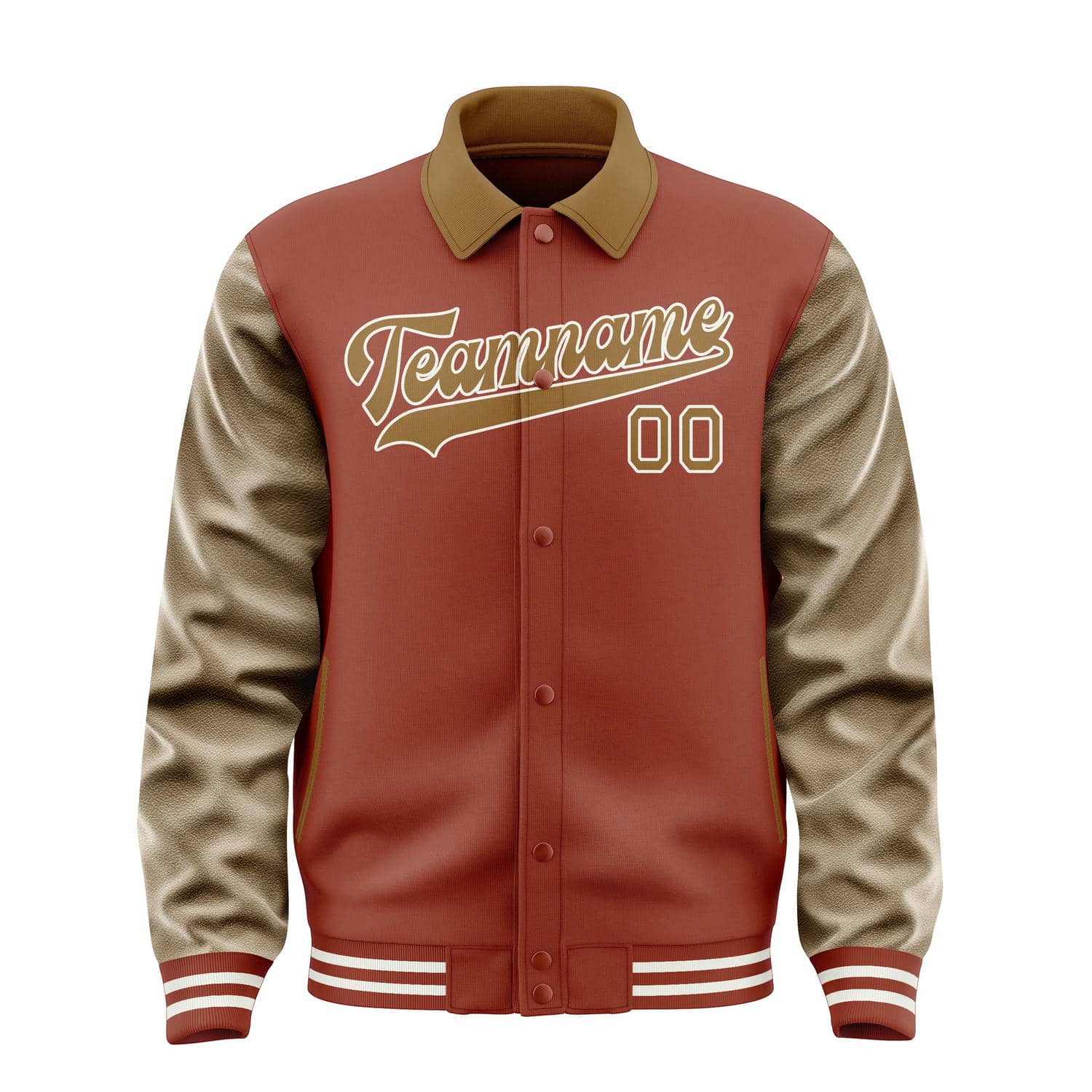 Custom Coral Red Khaki Jacket