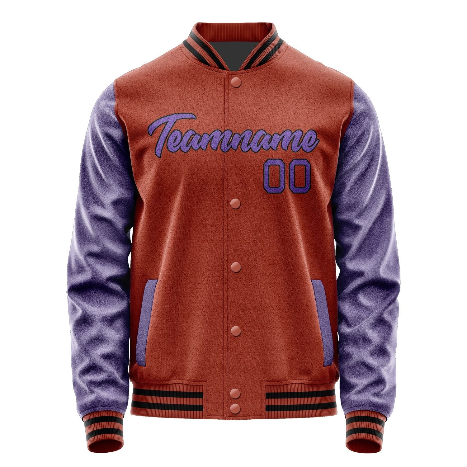 Custom Coral Red Light Purple Jacket JA1616231617B21723