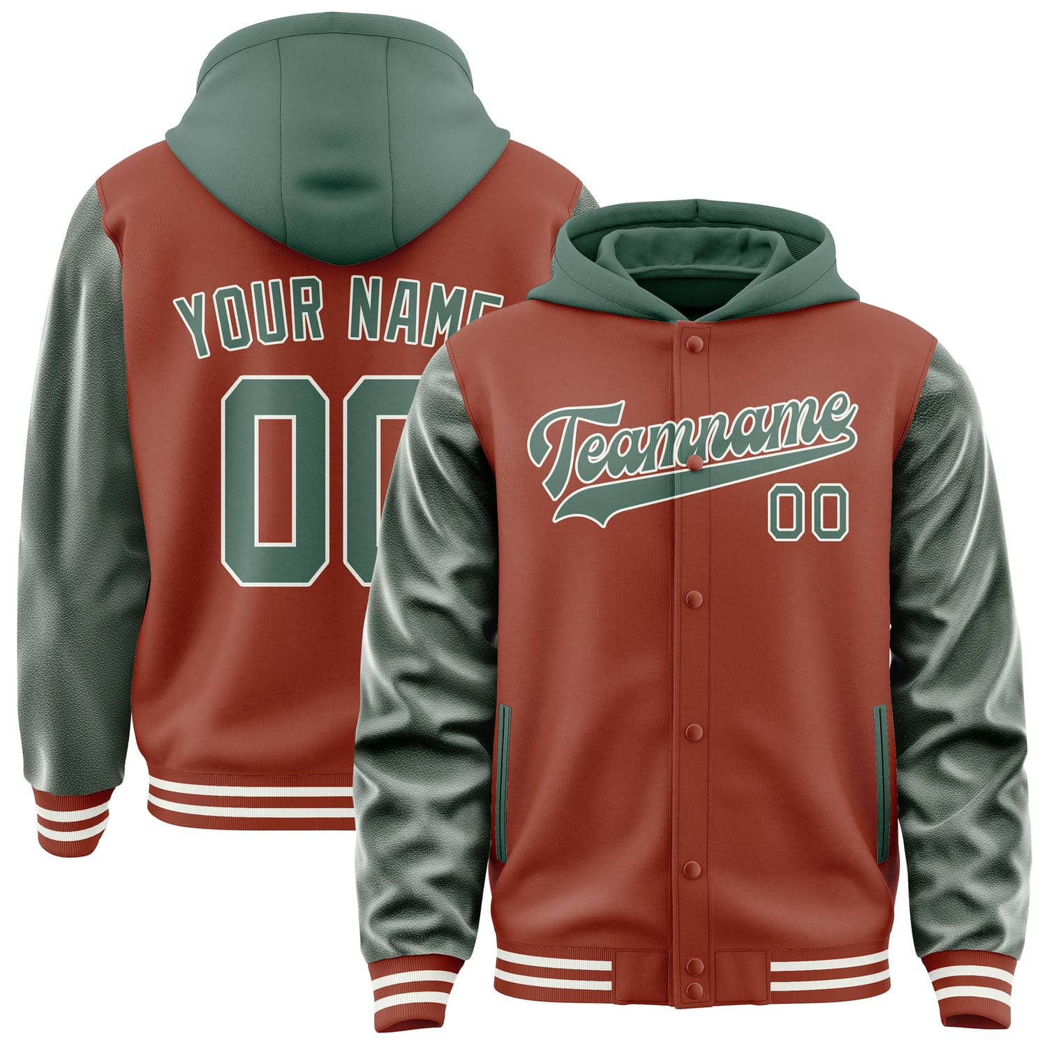 Custom Coral Red Blue Green Jacket