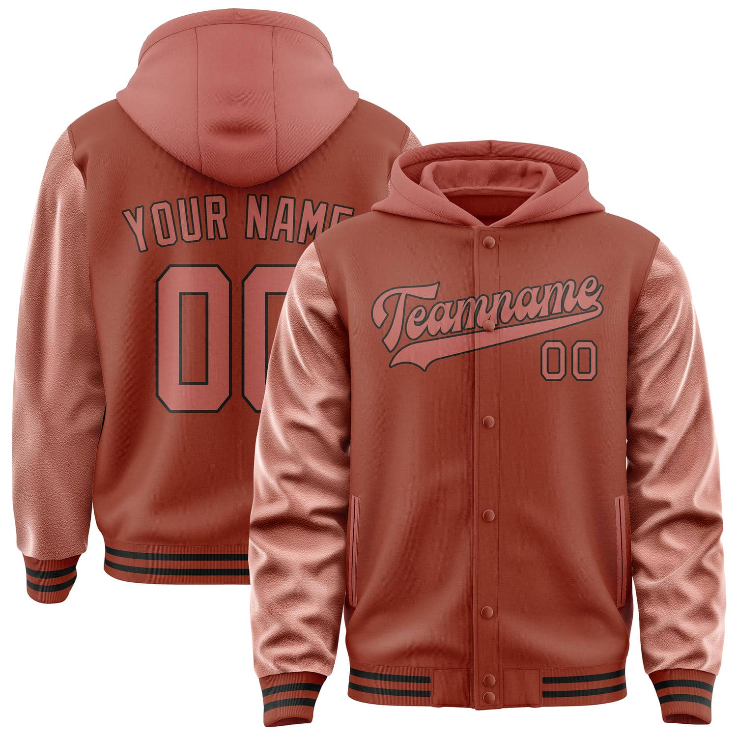Custom Coral Red Copper Rose Jacket