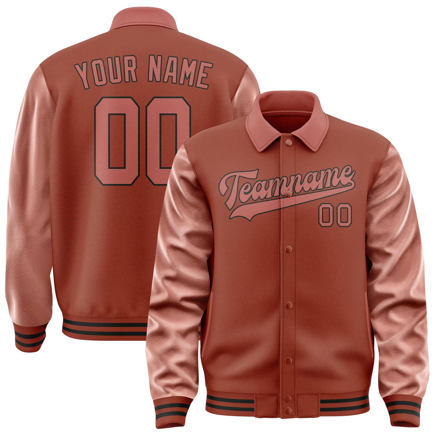 Custom Coral Red Copper Rose Jacket