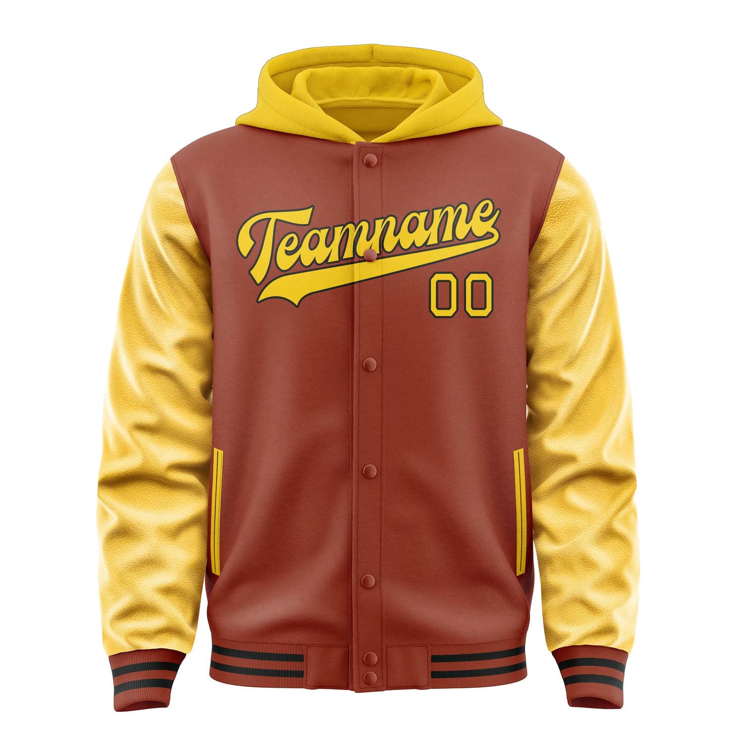 Custom Coral Red Gold Jacket