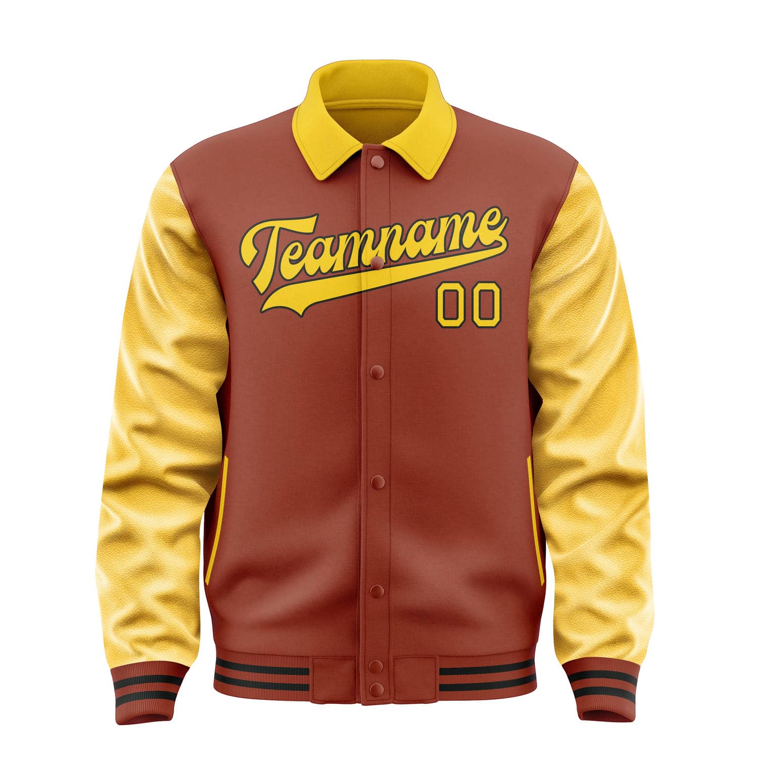 Custom Coral Red Gold Jacket