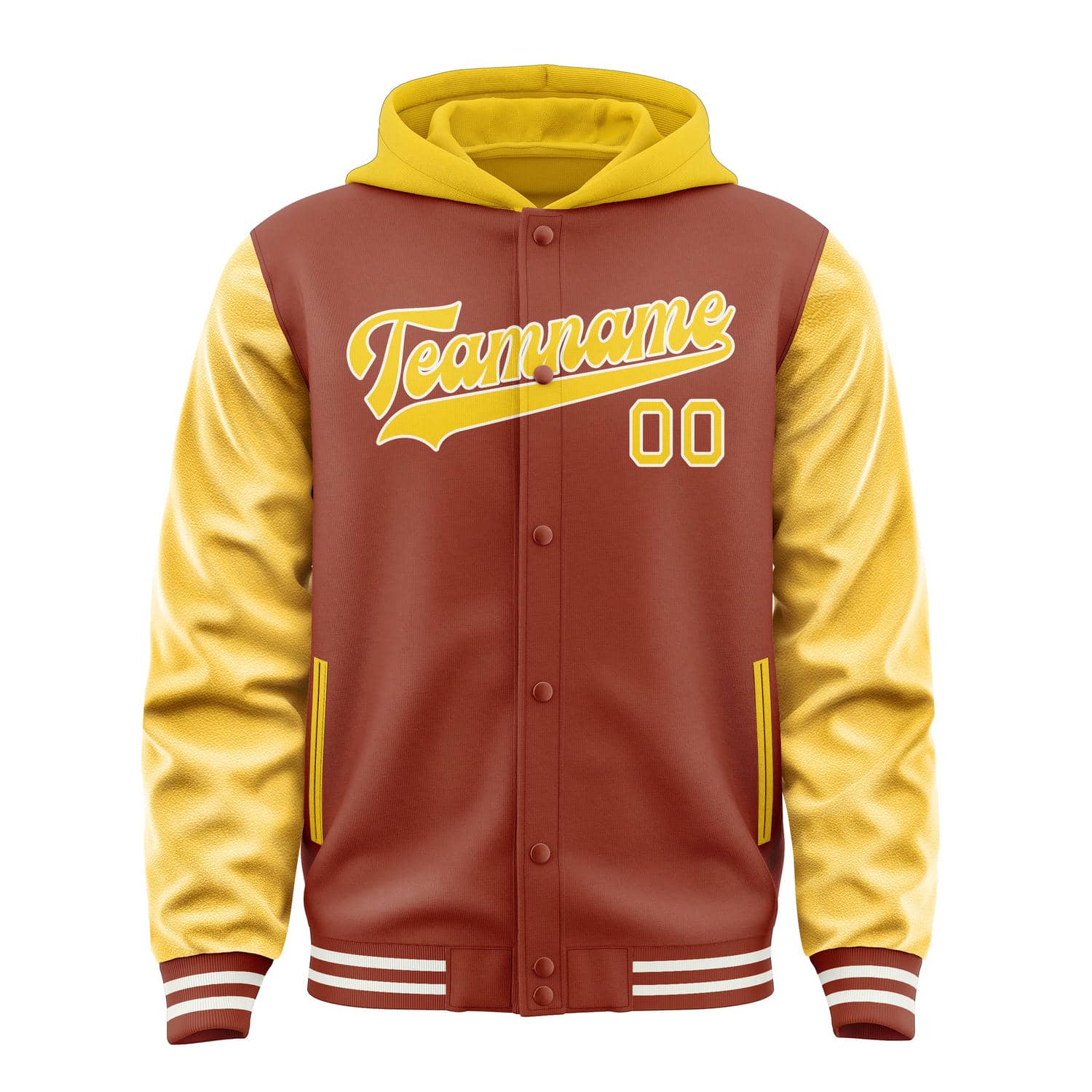 Custom Coral Red Gold Jacket