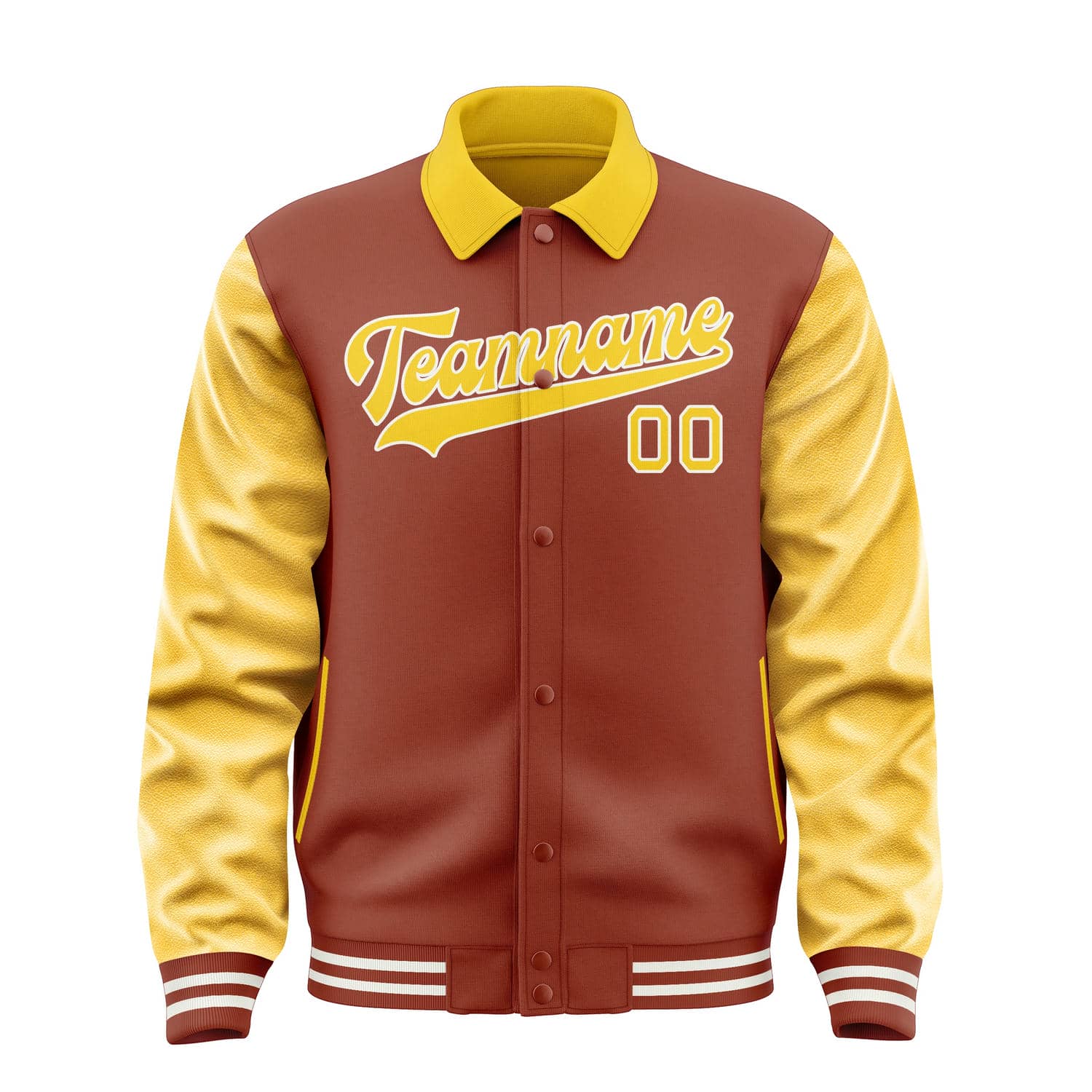 Custom Coral Red Gold Jacket