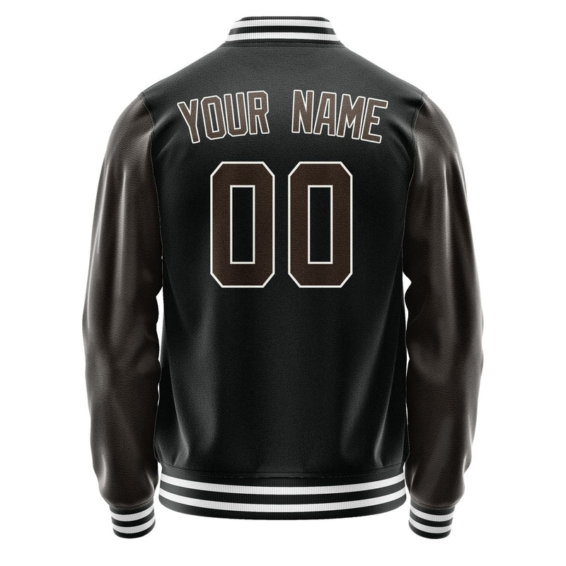 Custom Black Brown Jacket JA1717011718B31801
