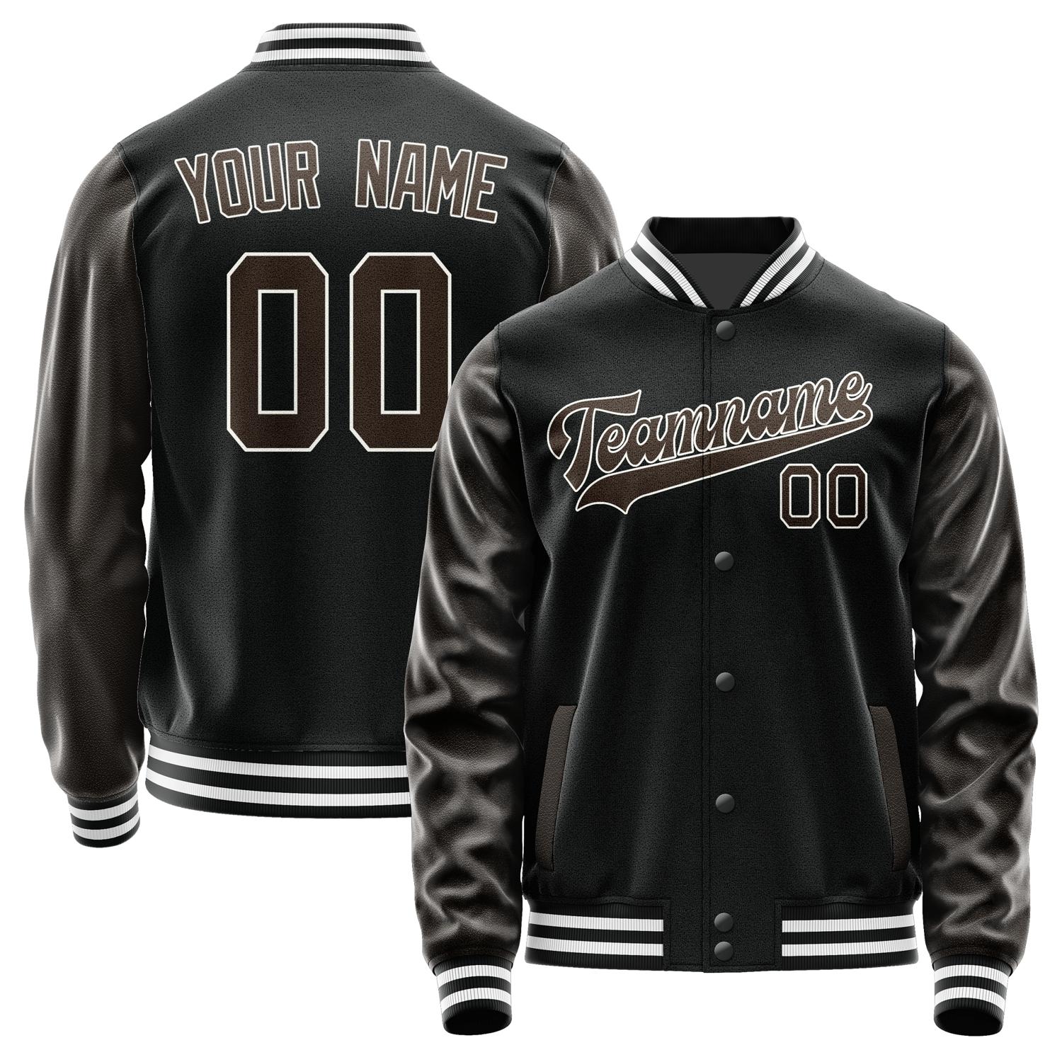 Custom Black Brown Jacket JA1717011718B31801