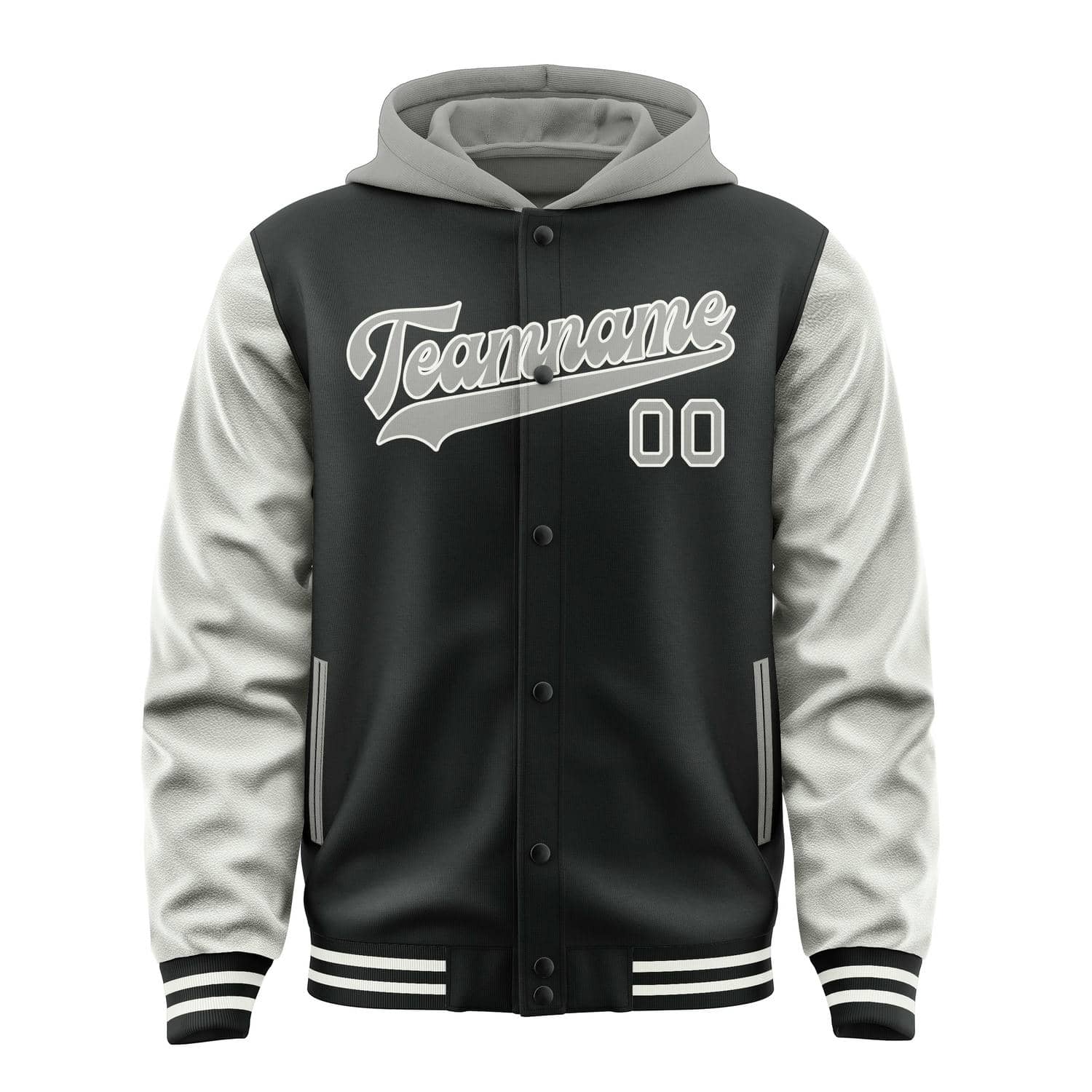 Custom Black Gray Jacket