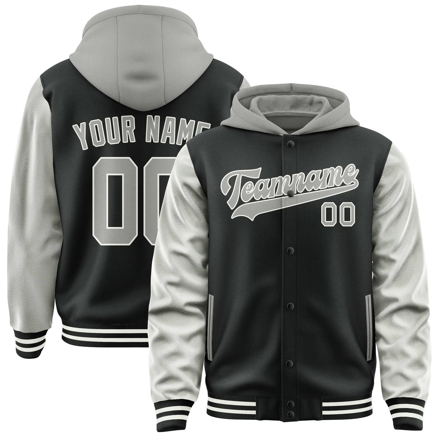 Custom Black Gray Jacket