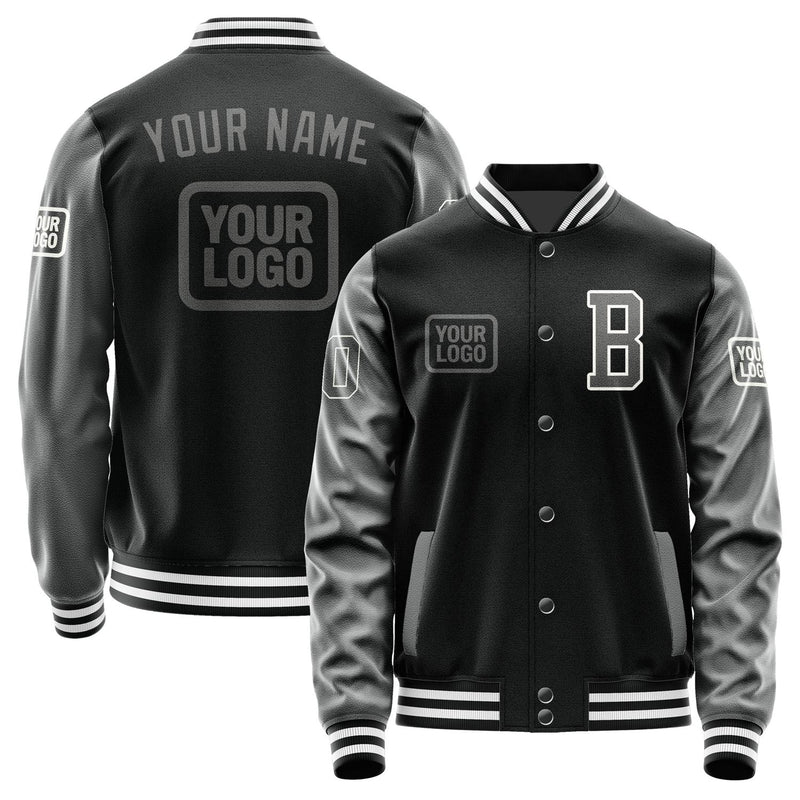 Custom Black Dark Grey Jacket JA171720171818202018