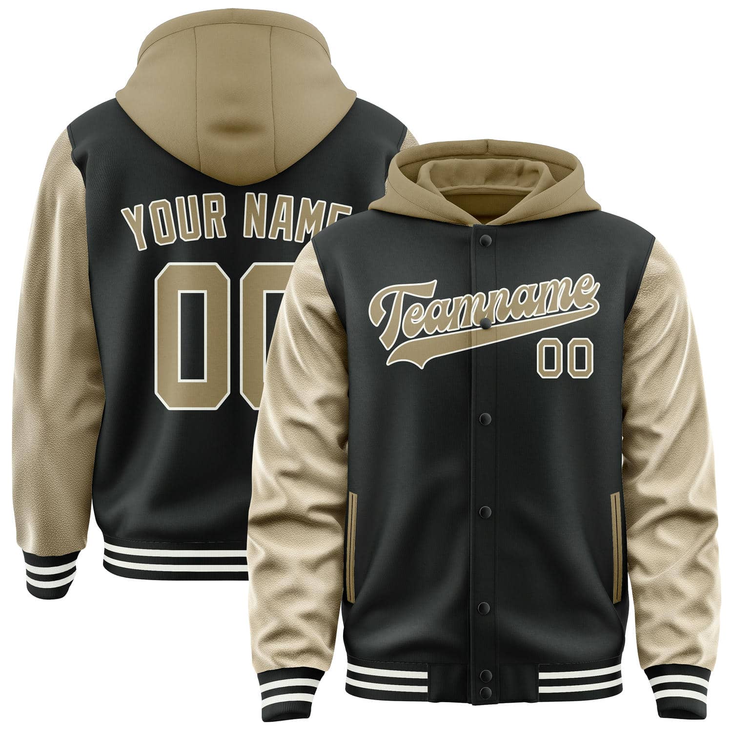 Custom Black Light Khaki Jacket