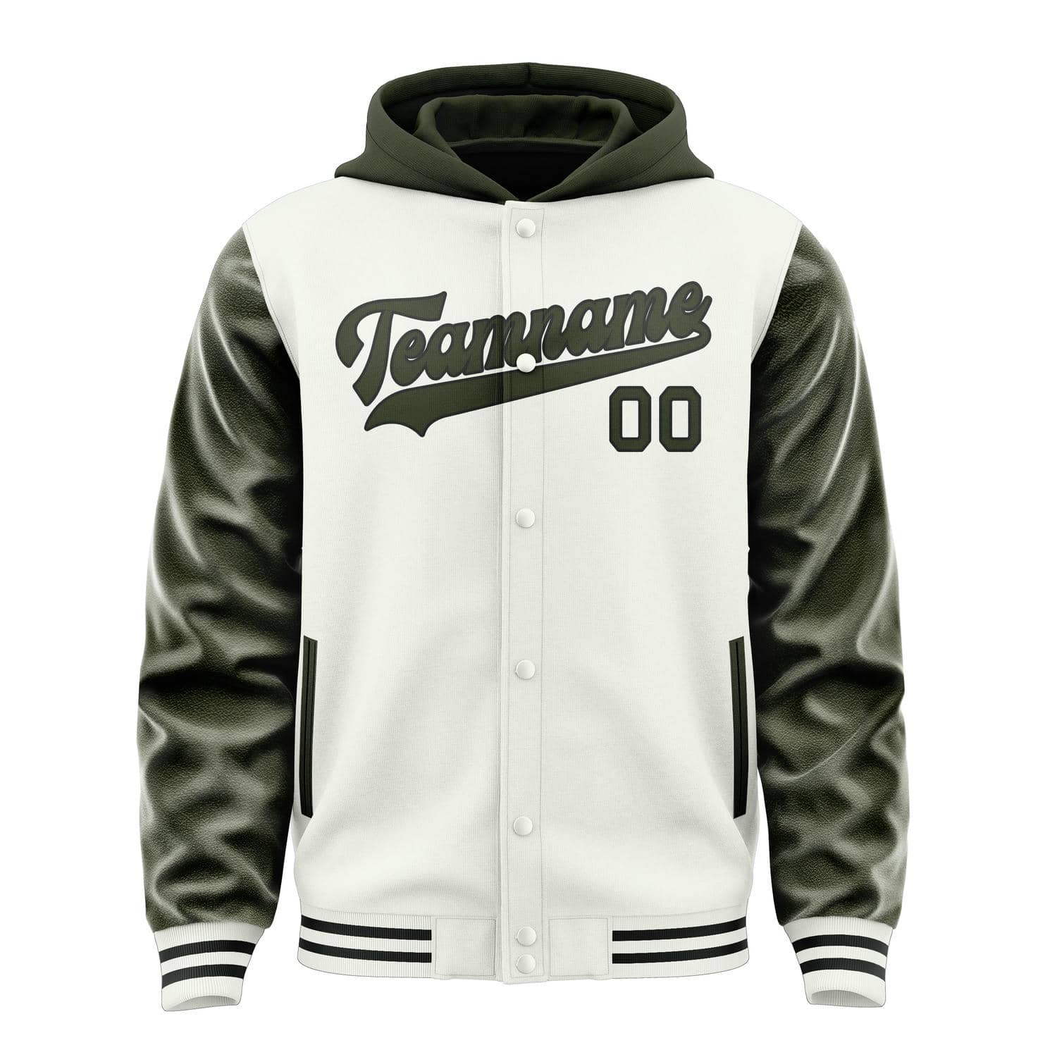 Custom White Olive Jacket