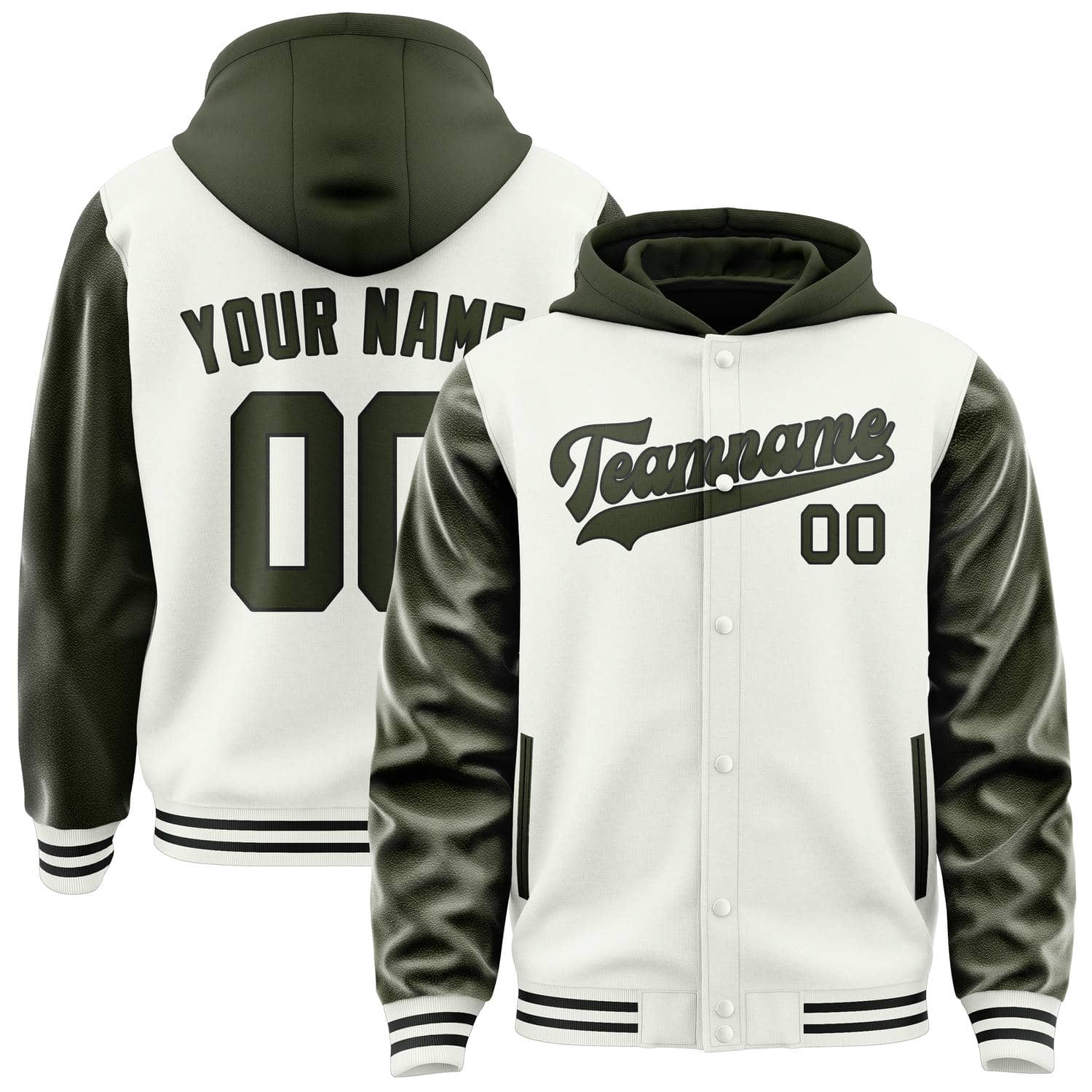 Custom White Olive Jacket
