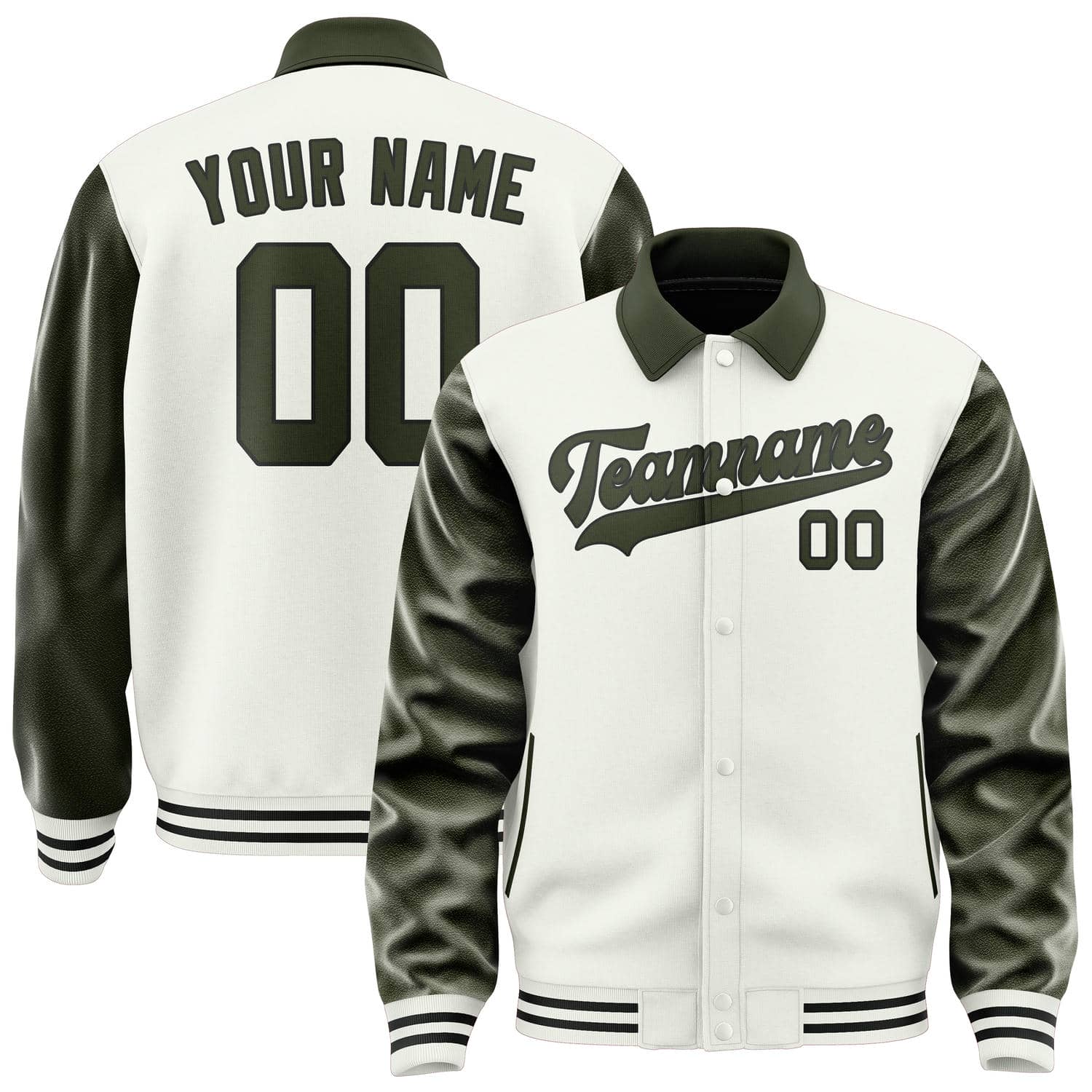 Custom White Olive Jacket