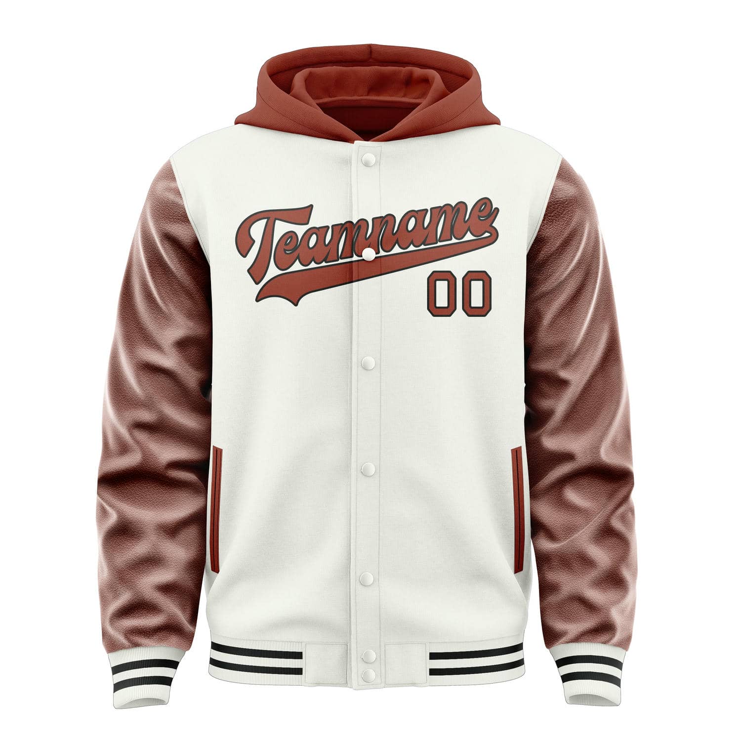 Custom White Coral Red Jacket