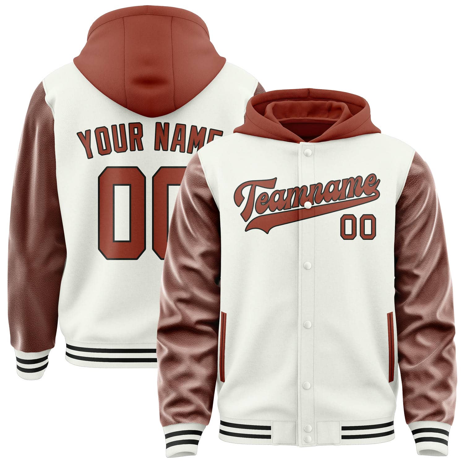 Custom White Coral Red Jacket