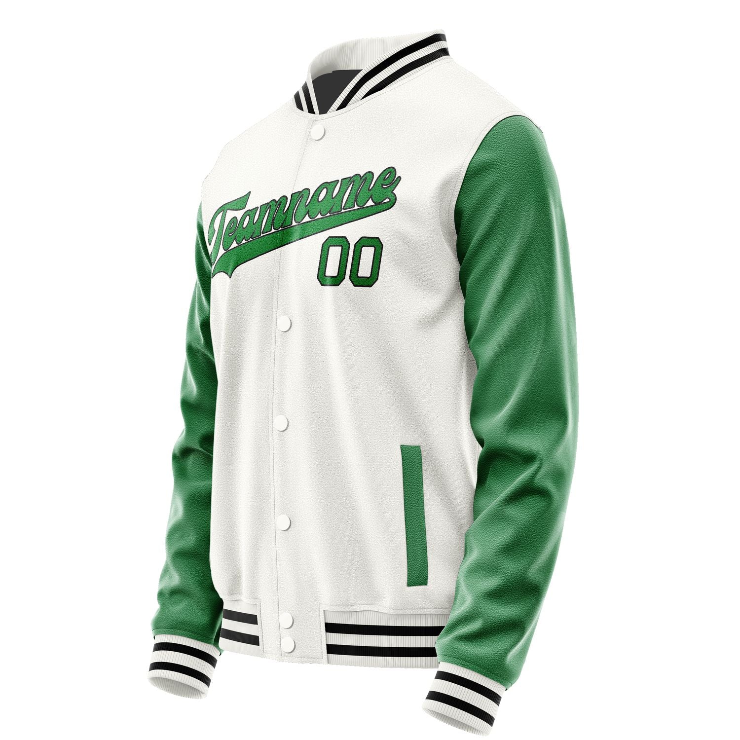 Custom White Emerald Green Jacket JA1818241817B31724