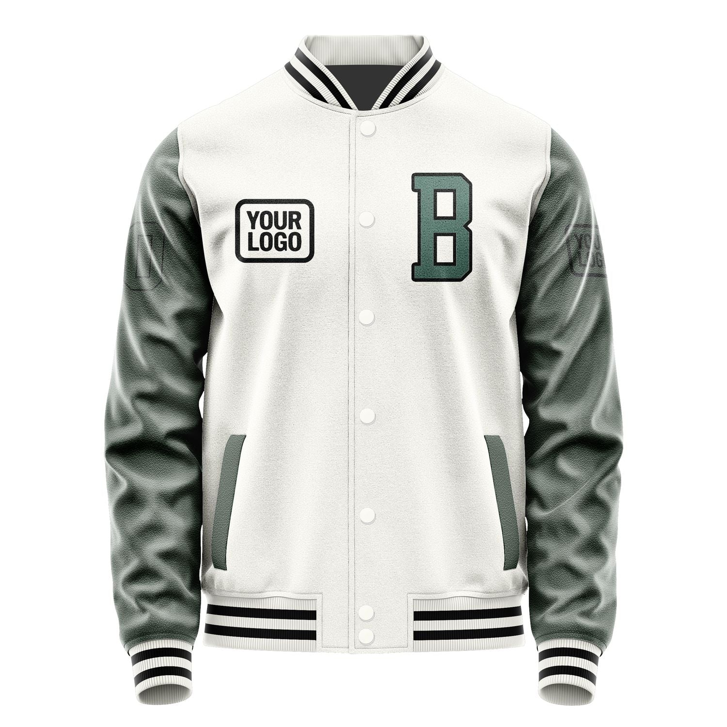 Custom White Blue Green Jacket JA181827181717272717