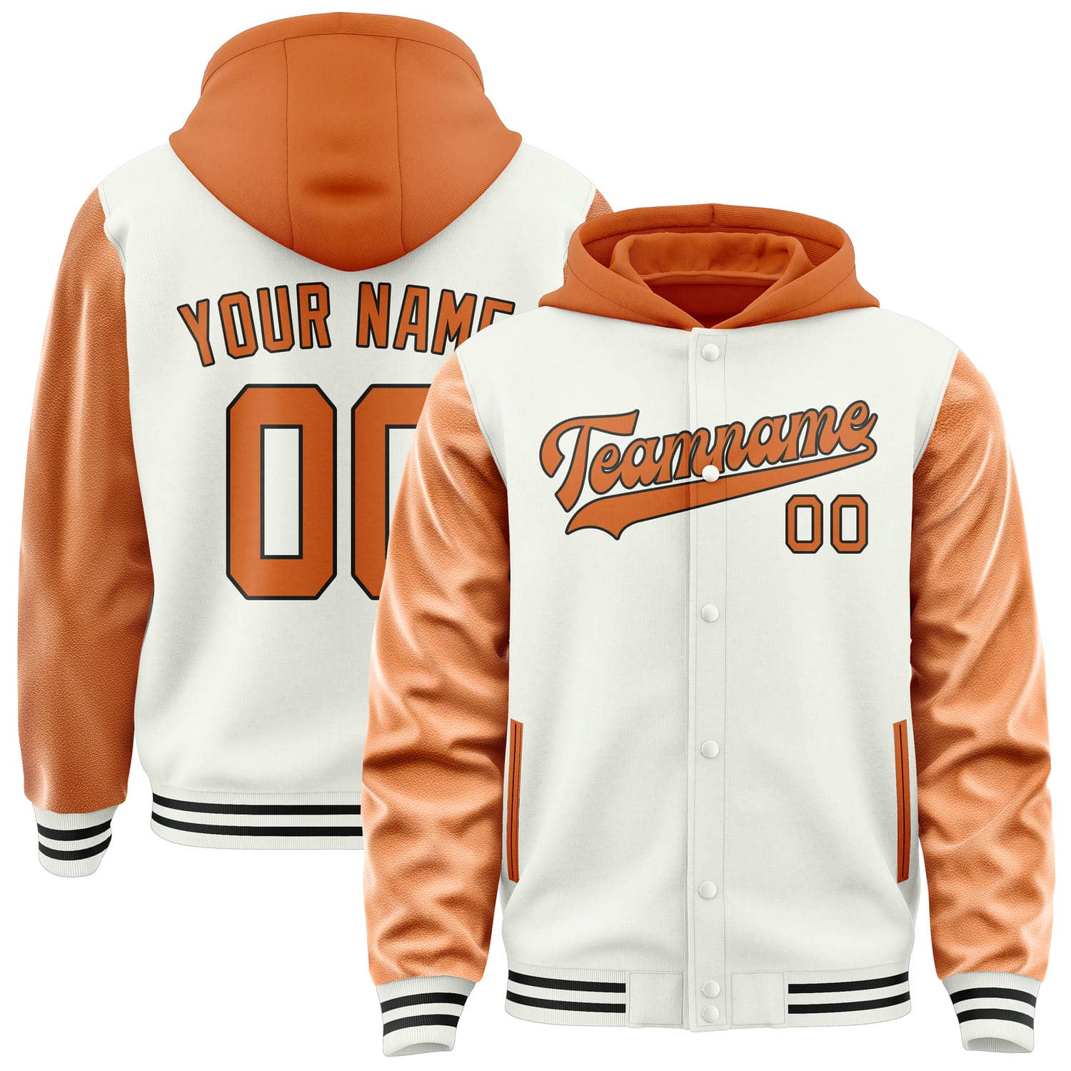 Custom White Orange Jacket