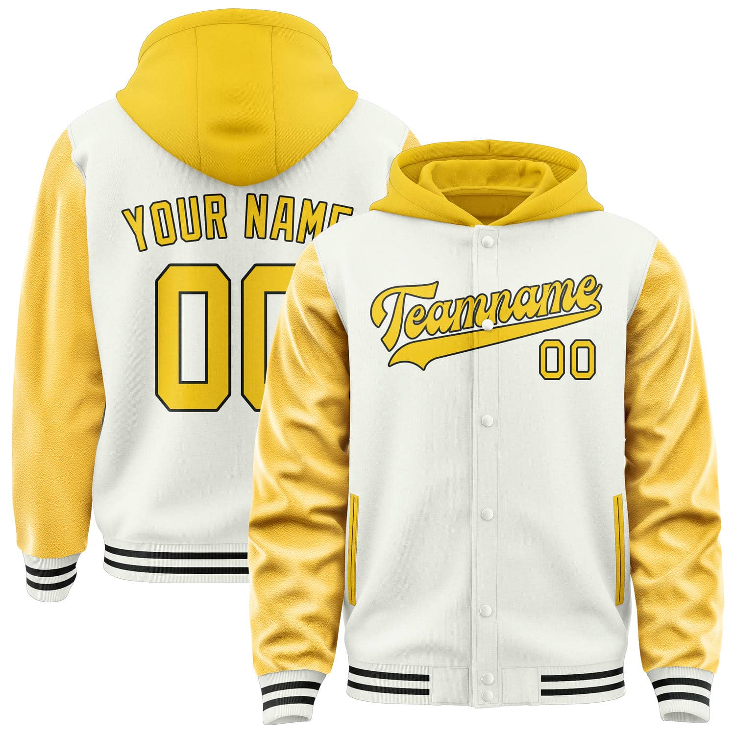 Custom White Gold Jacket
