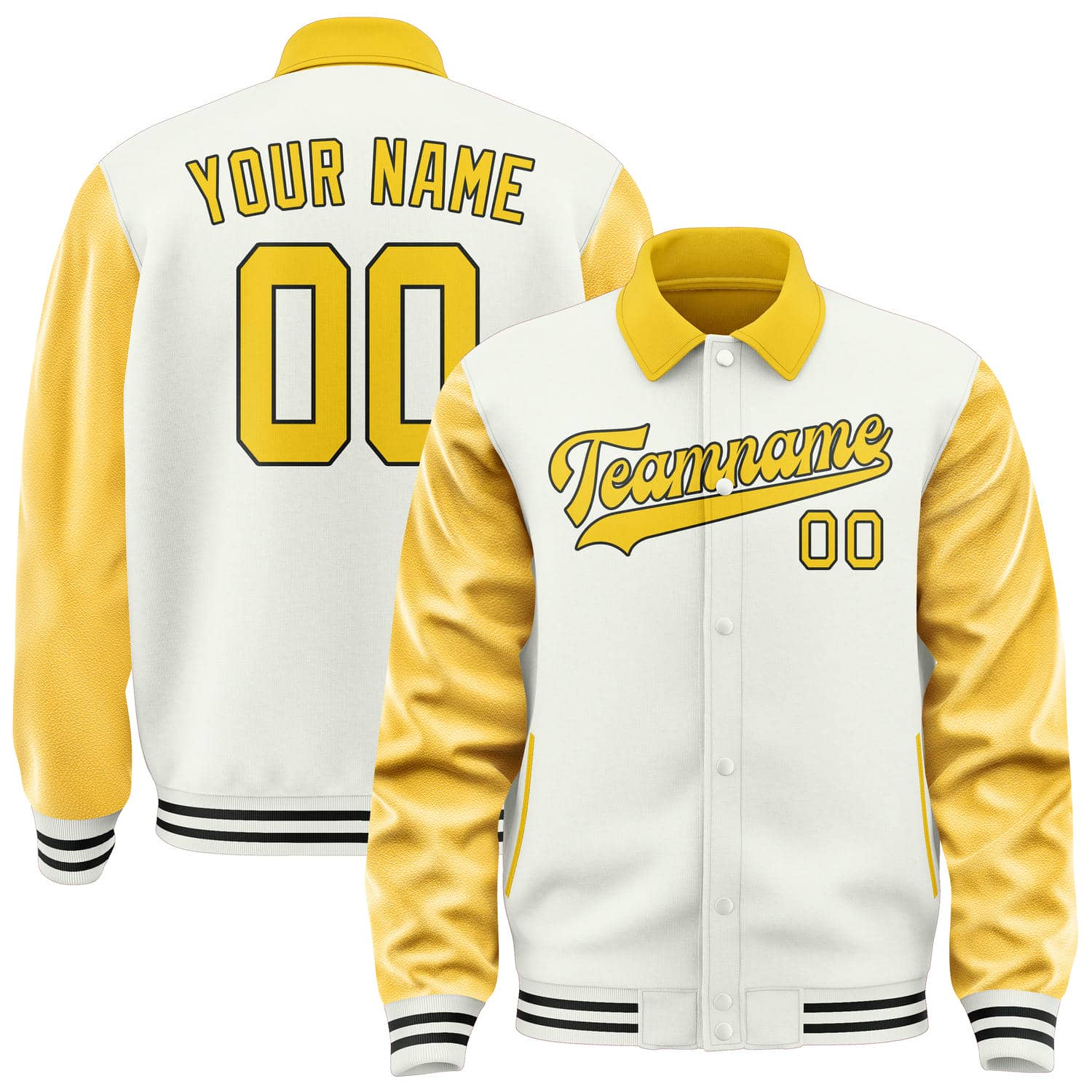 Custom White Gold Jacket