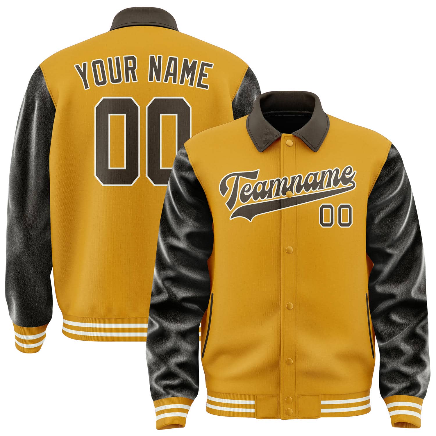 Custom Yellow Brown Jacket