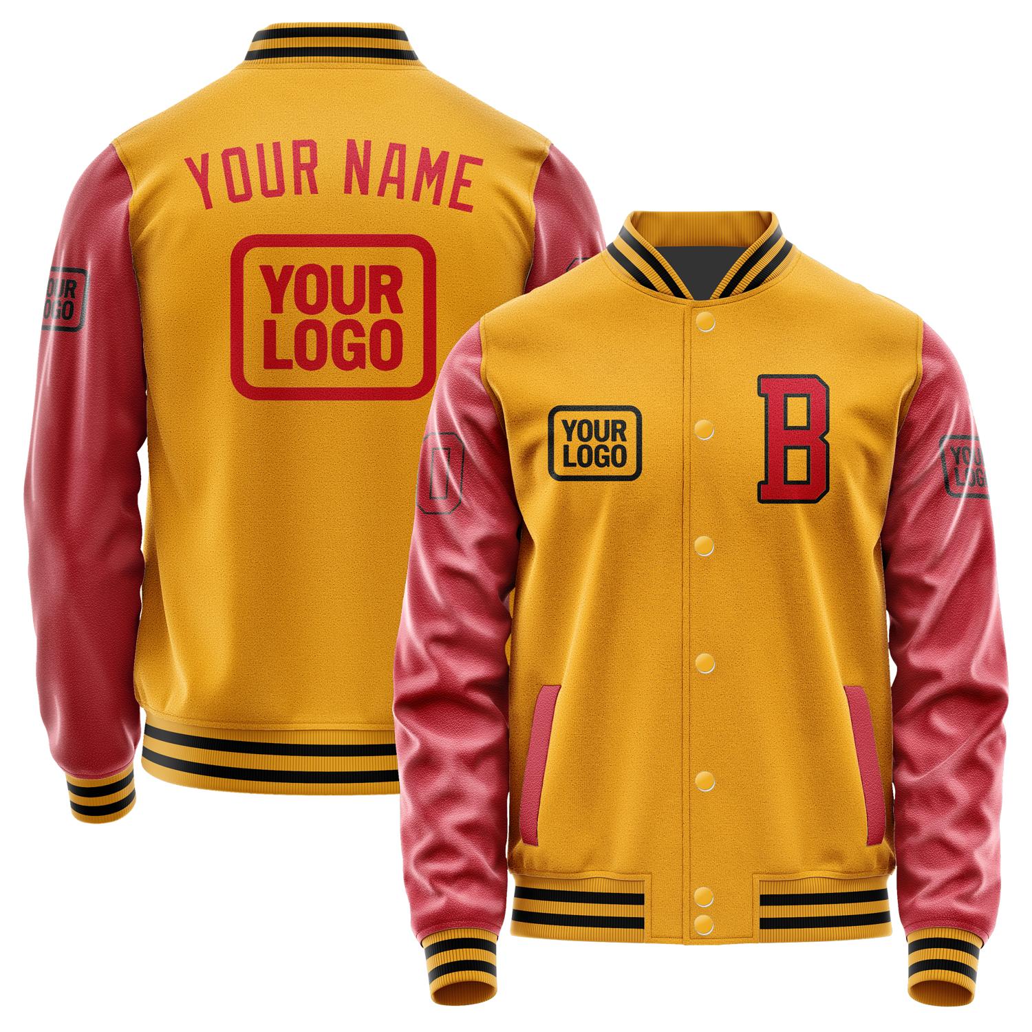 Custom Yellow Red Jacket JA191914191717141417