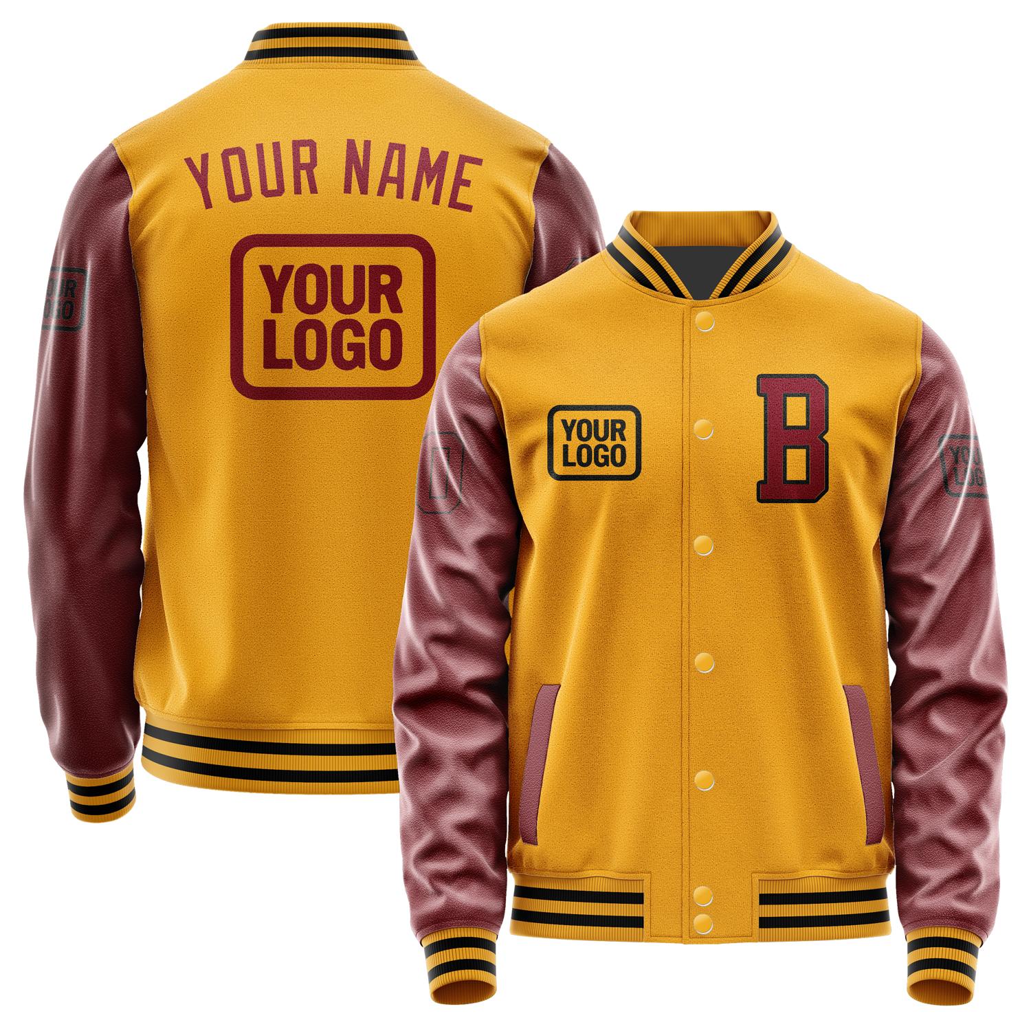 Custom Yellow Crimson Red Jacket JA191915191717151517