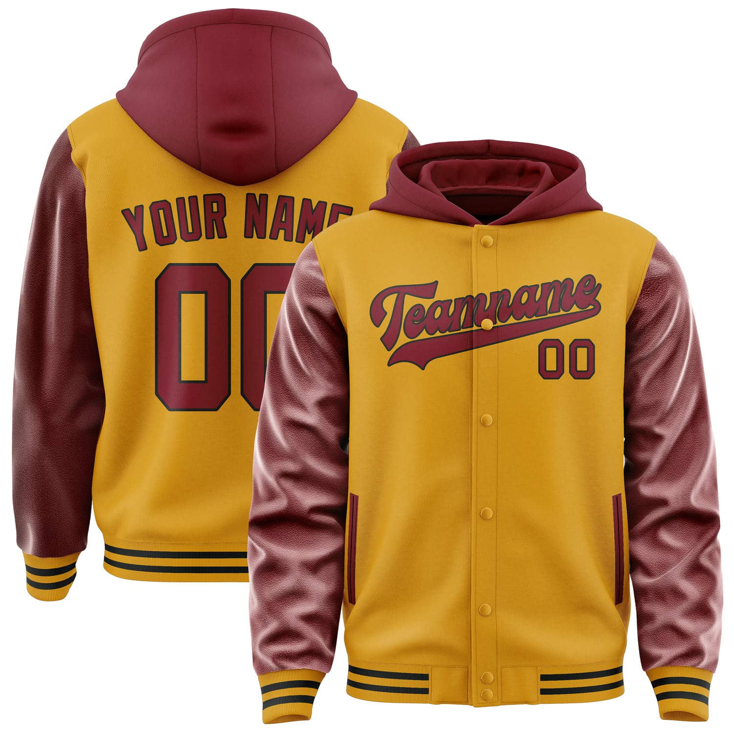 Custom Yellow Crimson Red Jacket