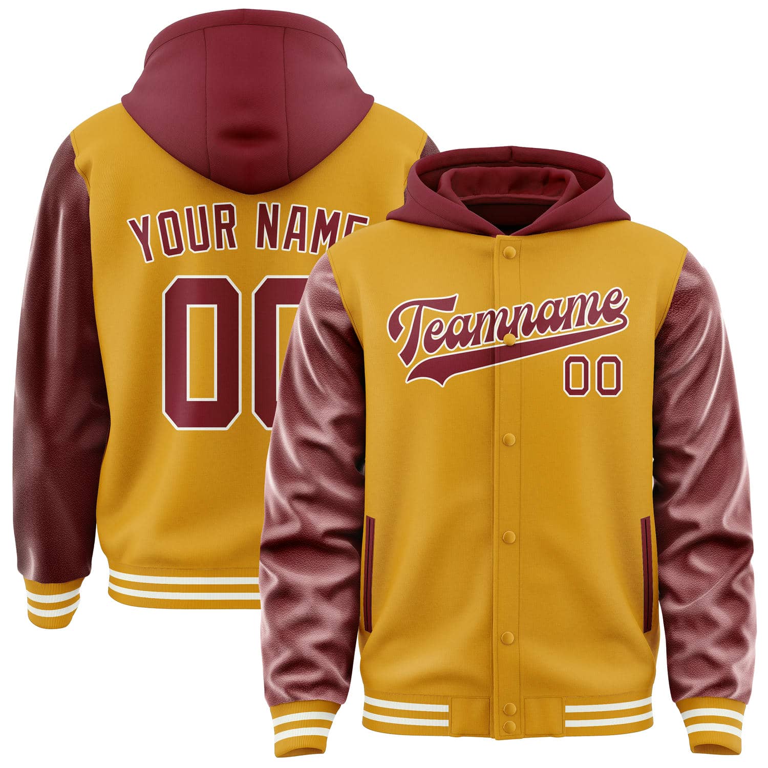 Custom Yellow Crimson Red Jacket