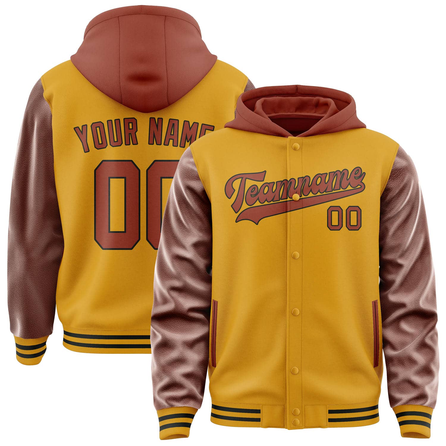 Custom Yellow Coral Red Jacket