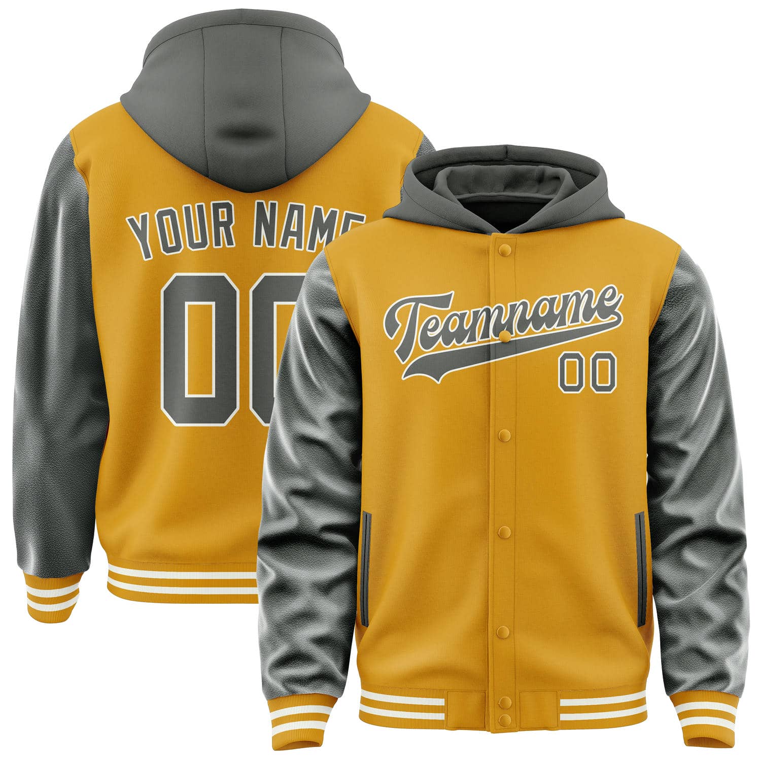 Custom Yellow Dark Grey Jacket