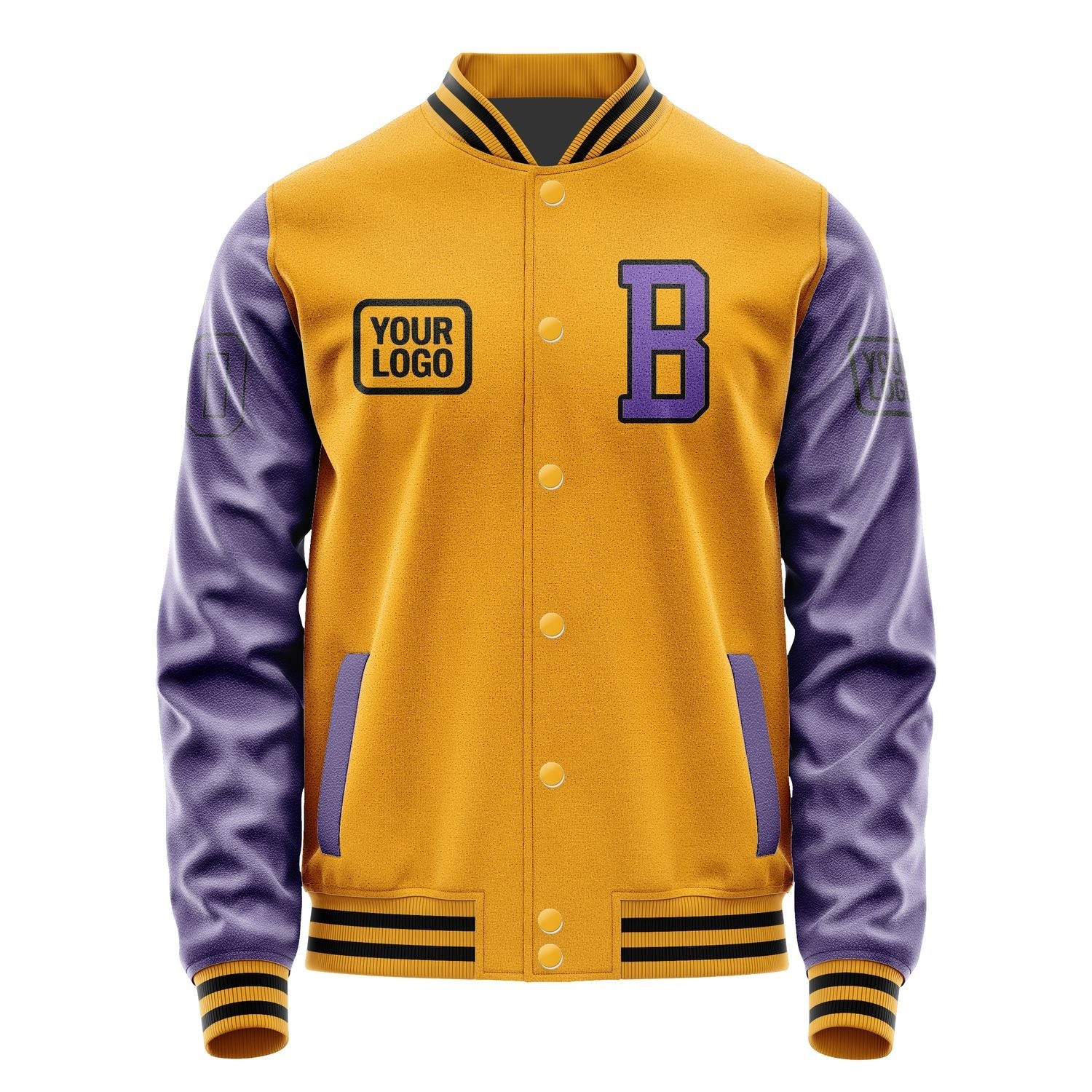Custom Yellow Light Purple Jacket JA191923191717232317