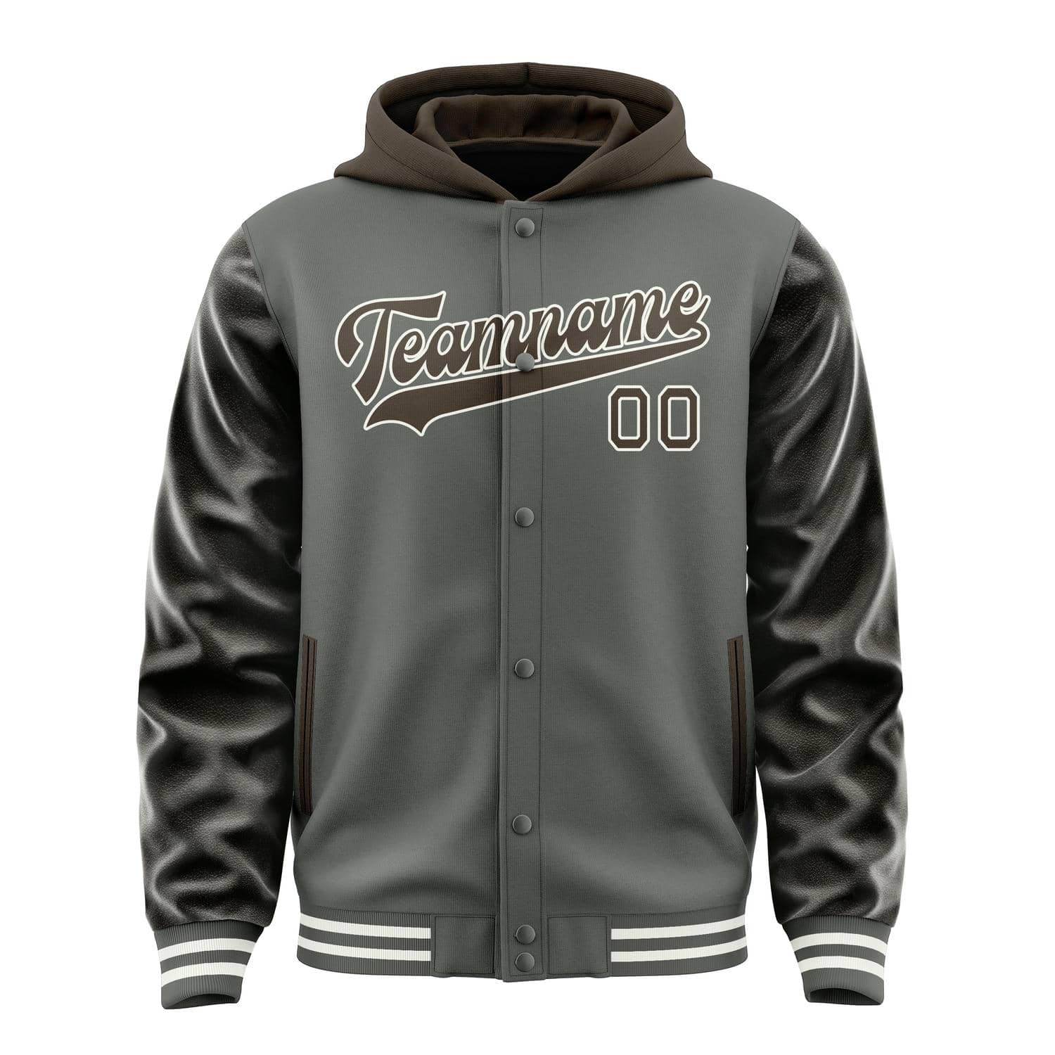 Custom Dark Grey Brown Jacket